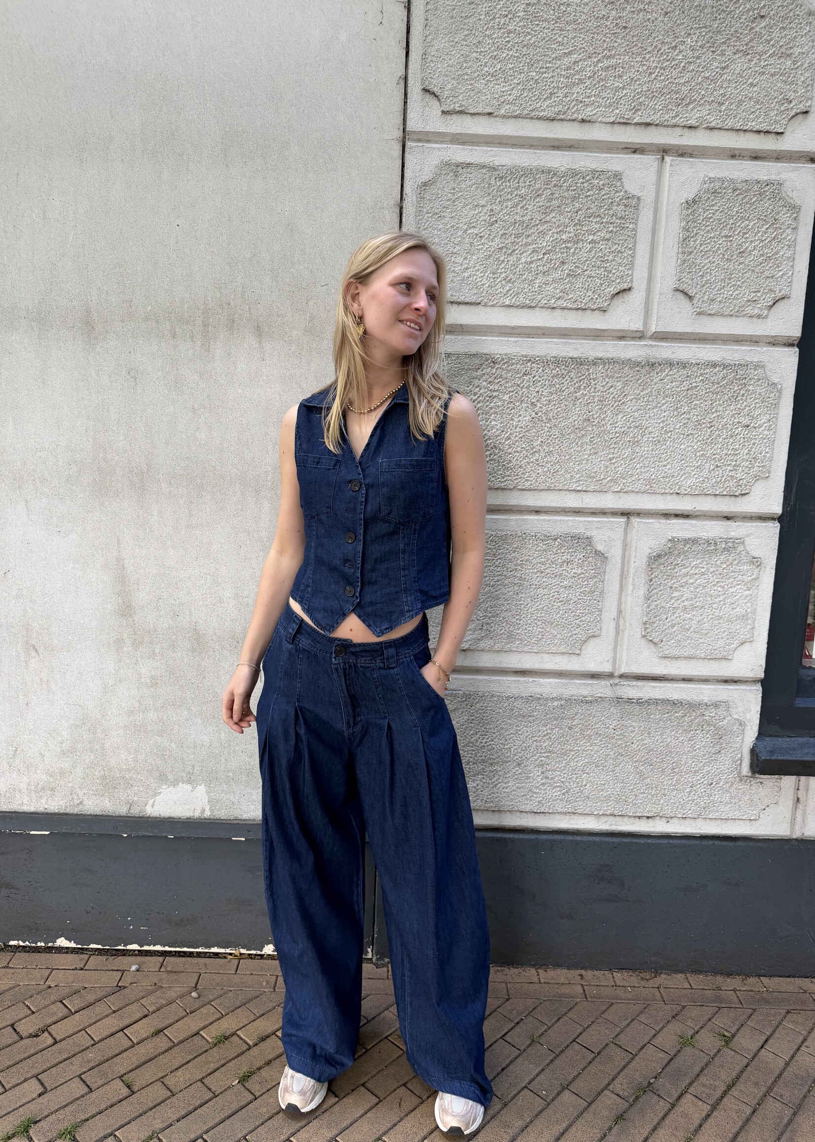 Flo Boutique Denim Broek Stella Blue