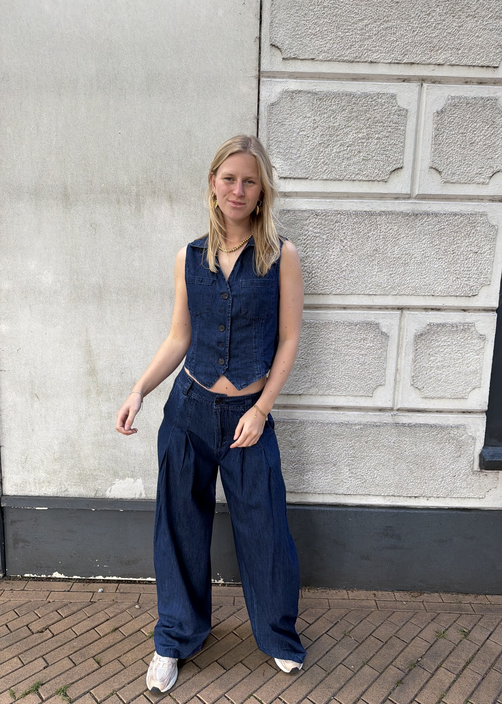 Flo Boutique Denim Broek Stella Blue