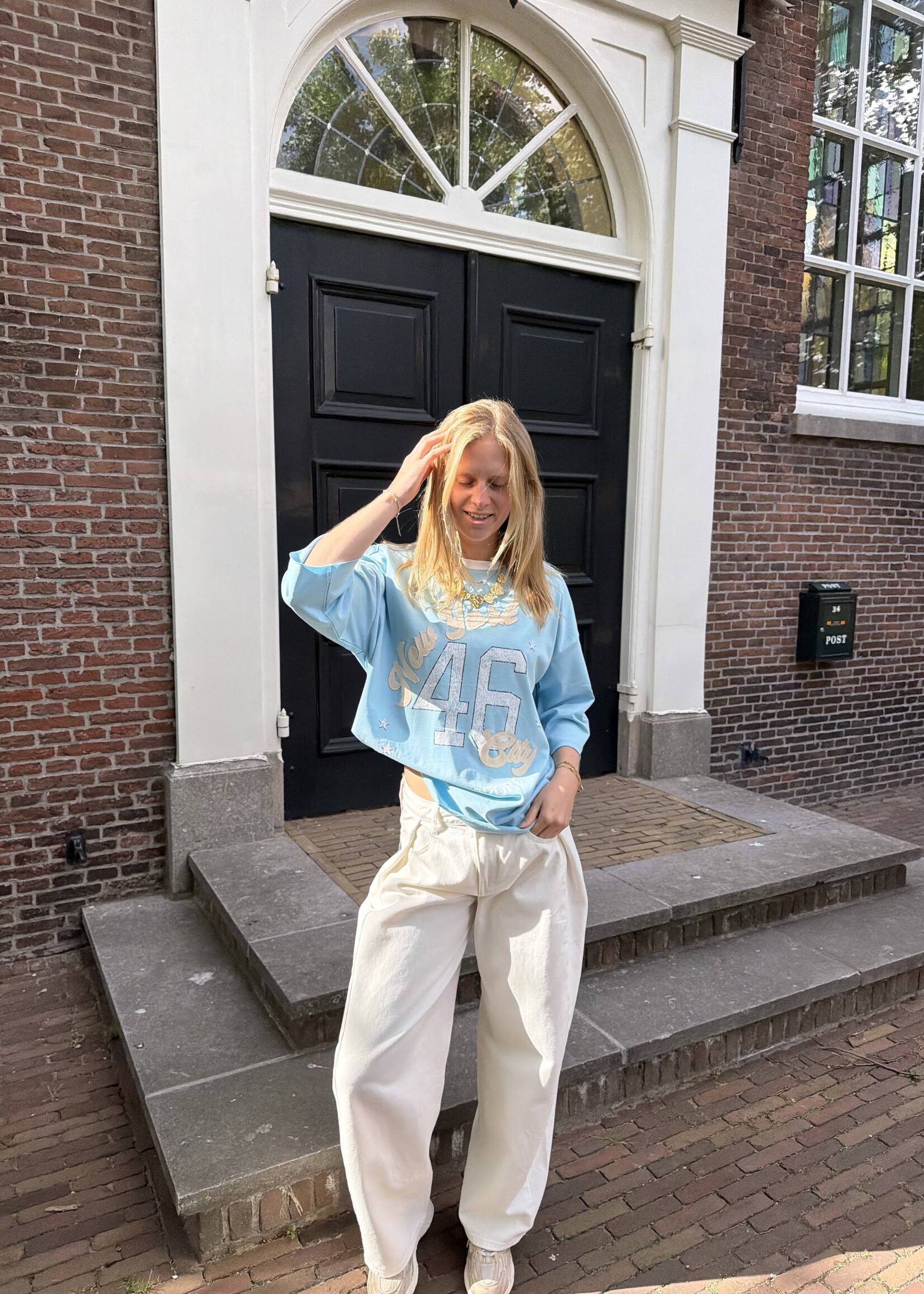 Flo Boutique Baseball Tee New York Blue