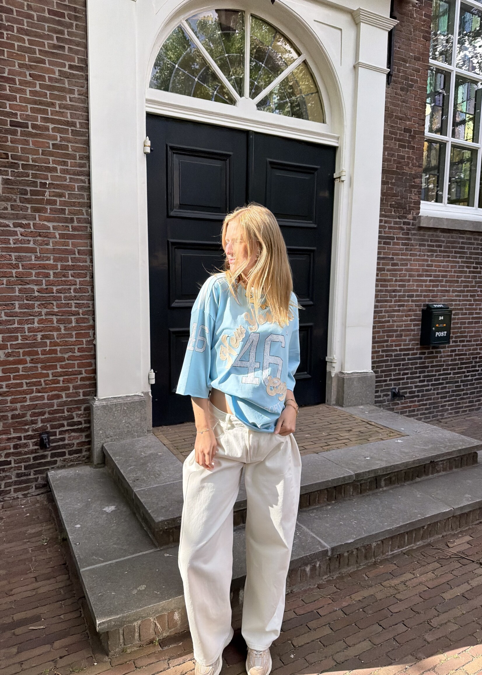 Flo Boutique Baseball Tee New York Blue