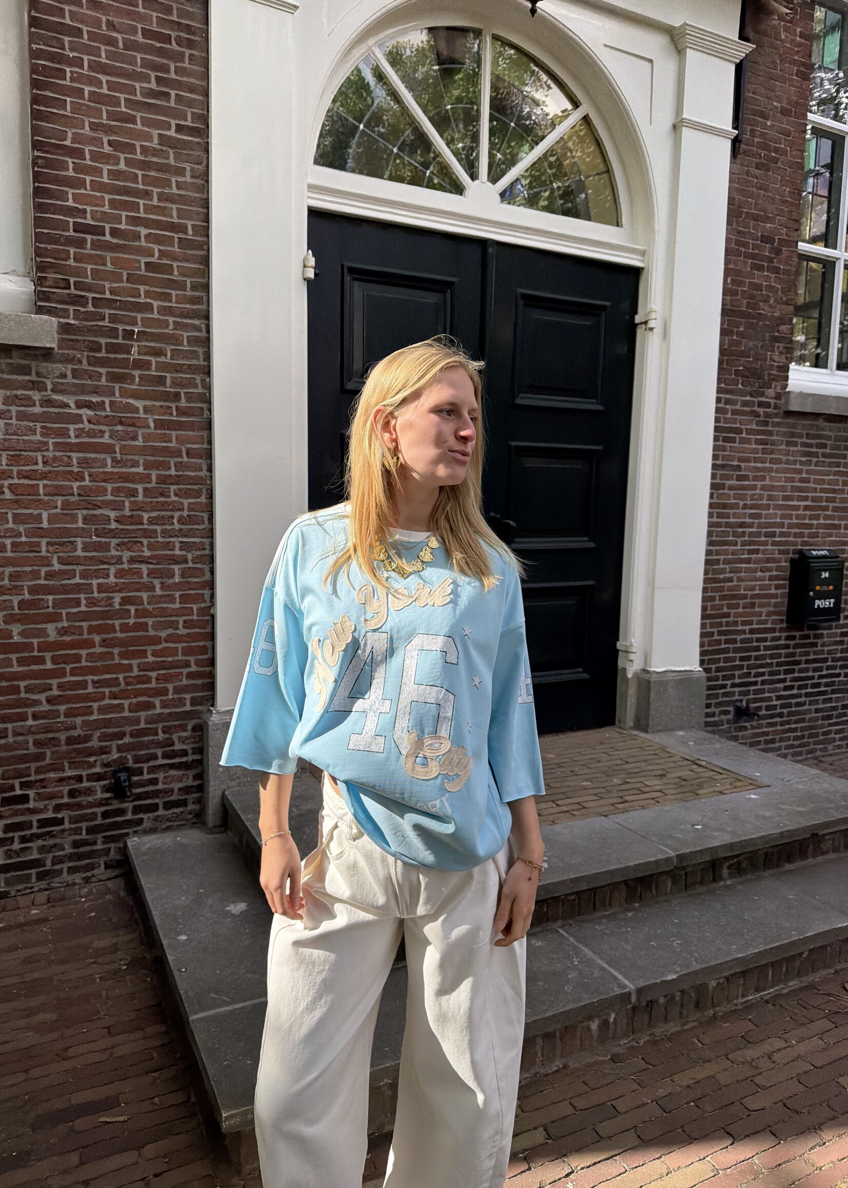 Flo Boutique Baseball Tee New York Blue