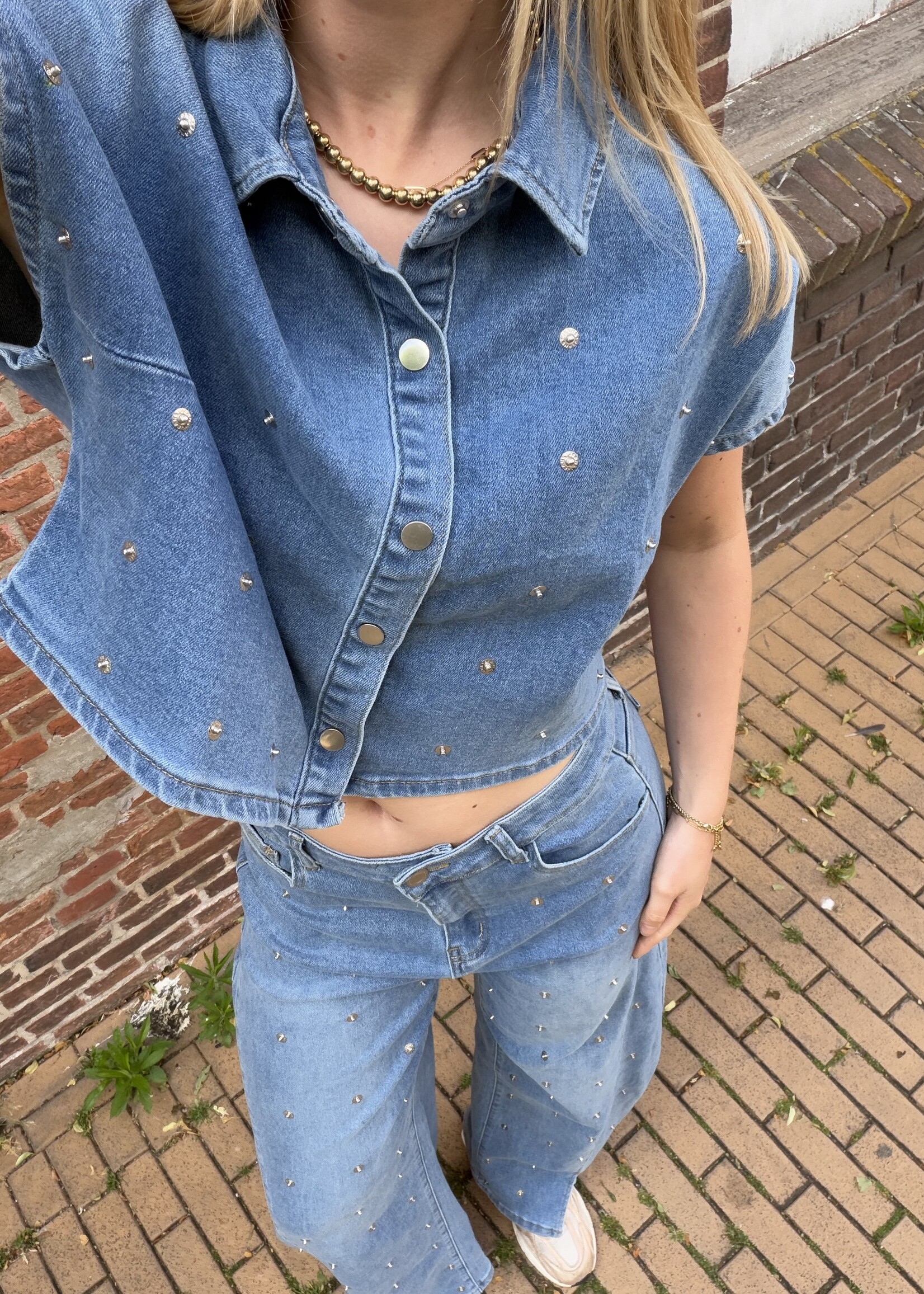 Flo Boutique Denim Top Milo Buttons