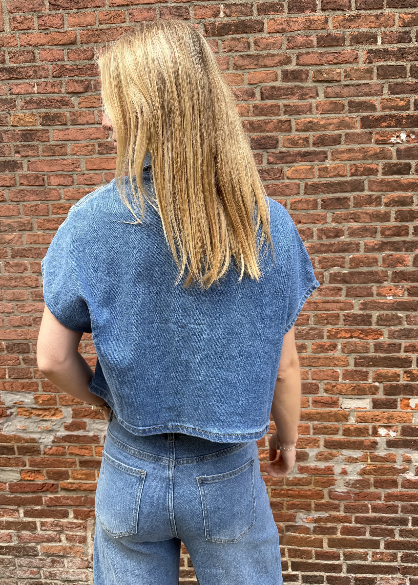 Flo Boutique Denim Top Milo Buttons