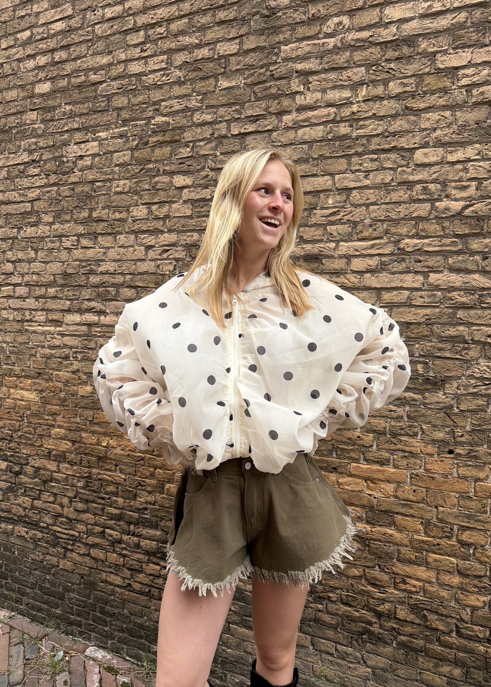 Flo Boutique Jasje Riva Dots Beige
