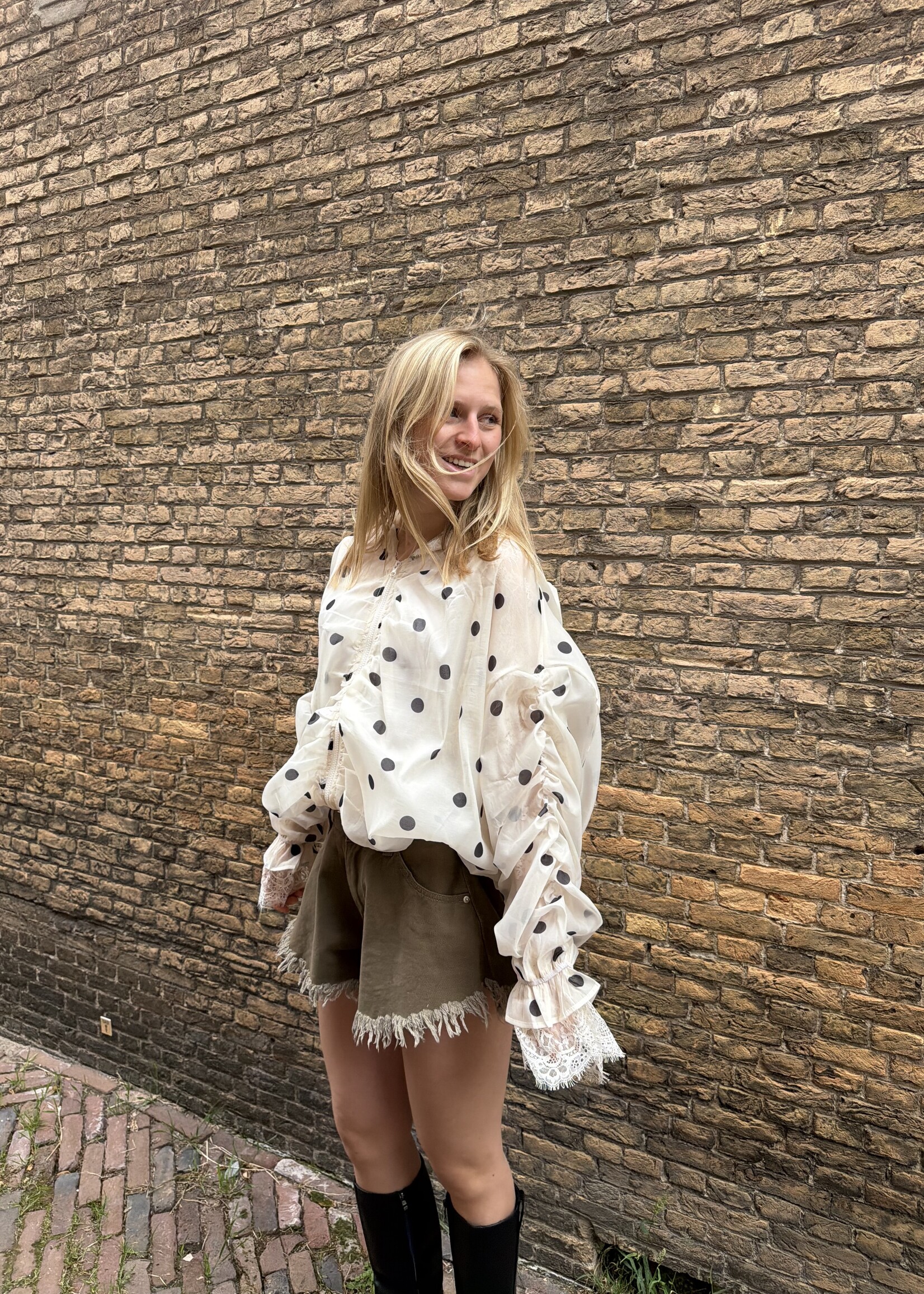Flo Boutique Jasje Riva Dots Beige