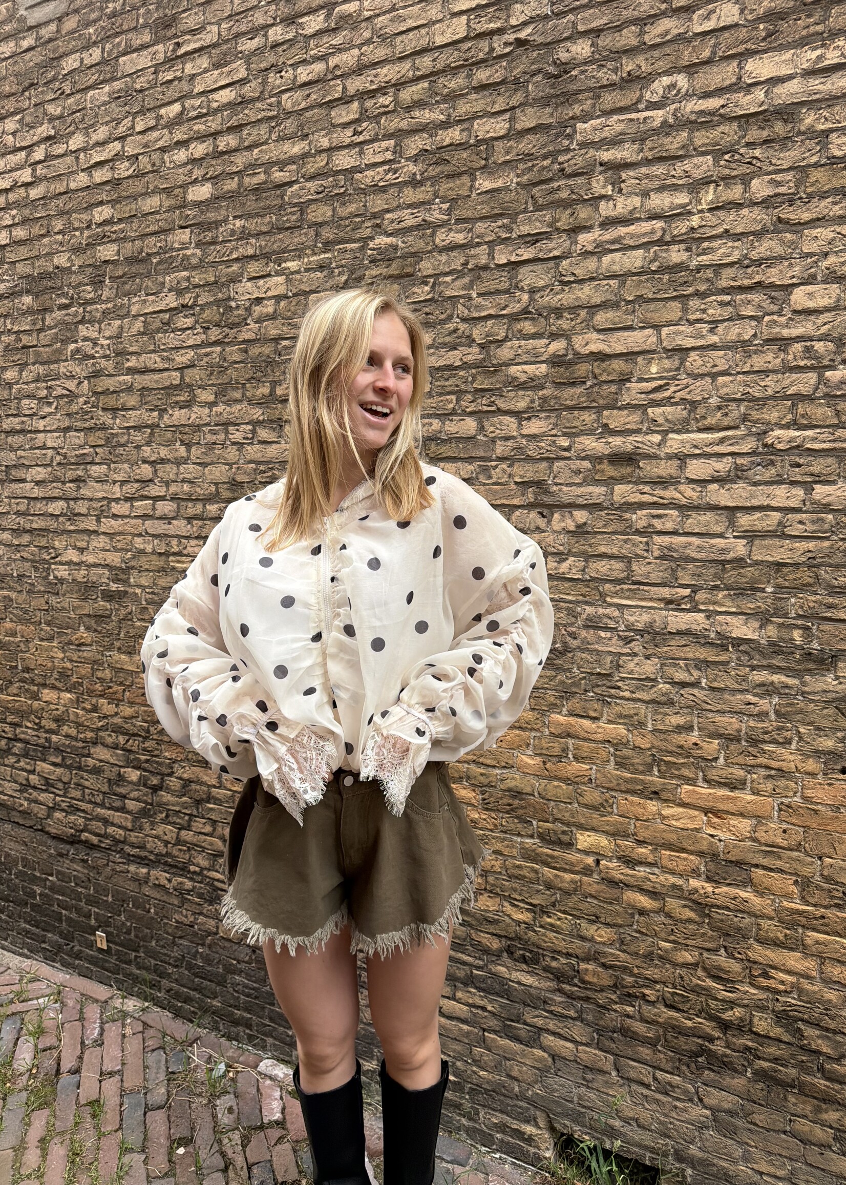 Flo Boutique Jasje Riva Dots Beige
