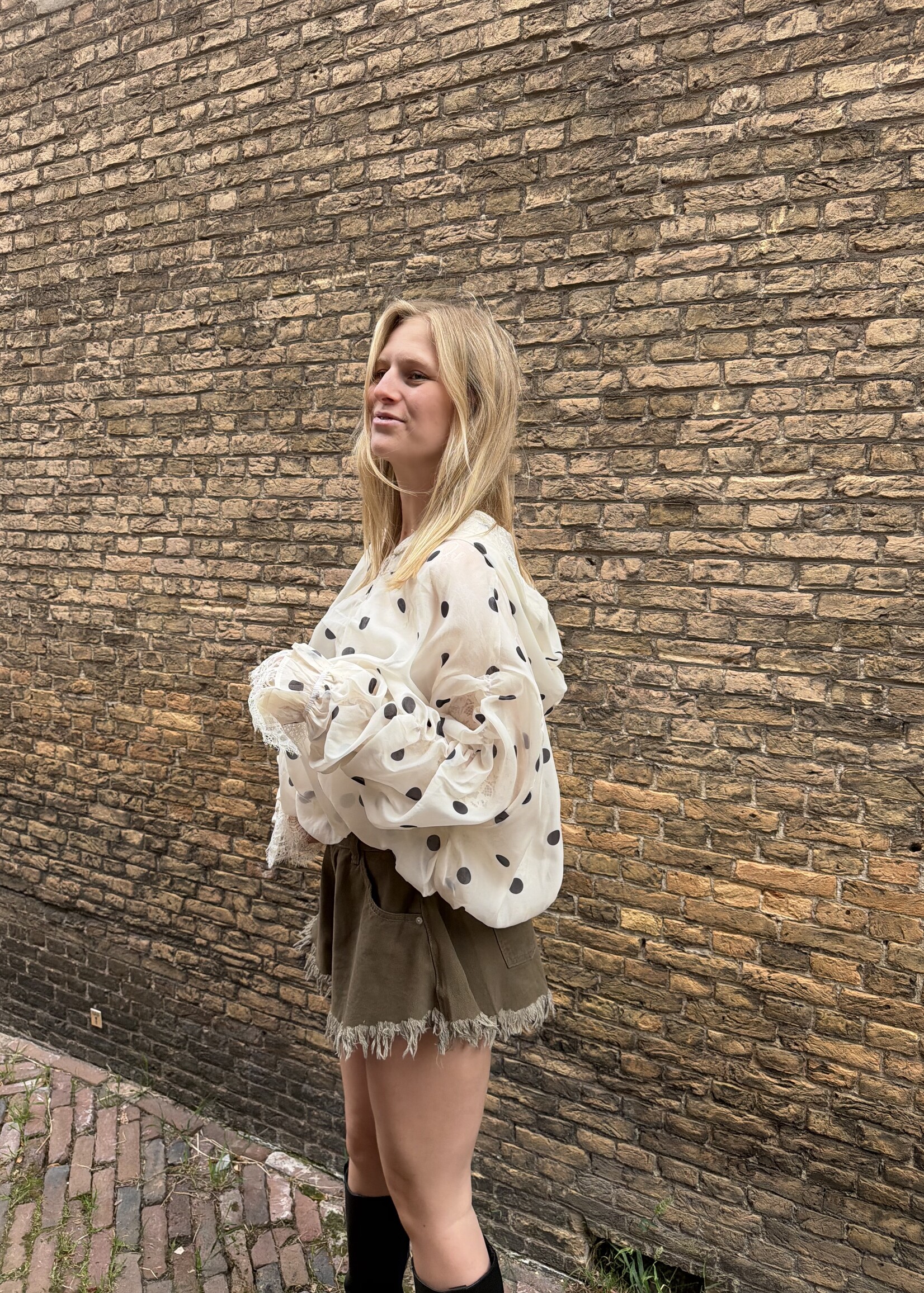 Flo Boutique Jasje Riva Dots Beige