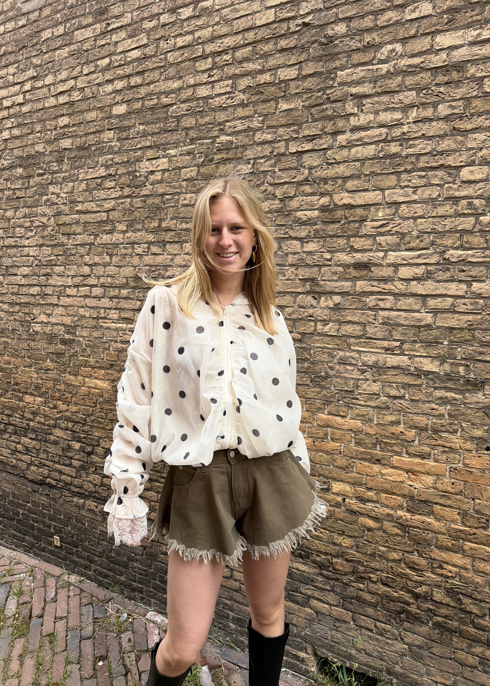 Flo Boutique Jasje Riva Dots Beige
