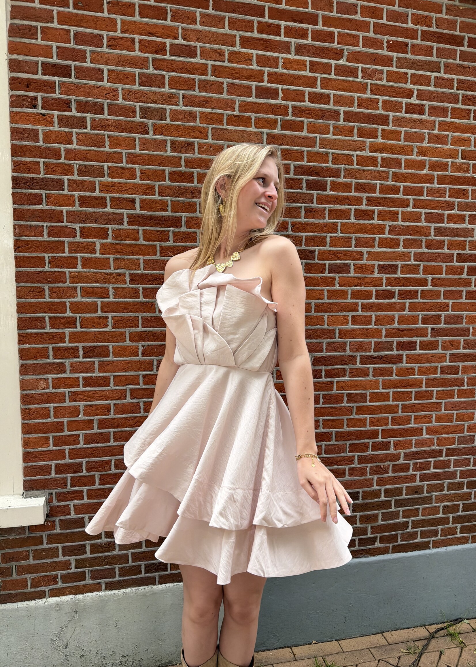Flo Boutique Jurk Lente Pink