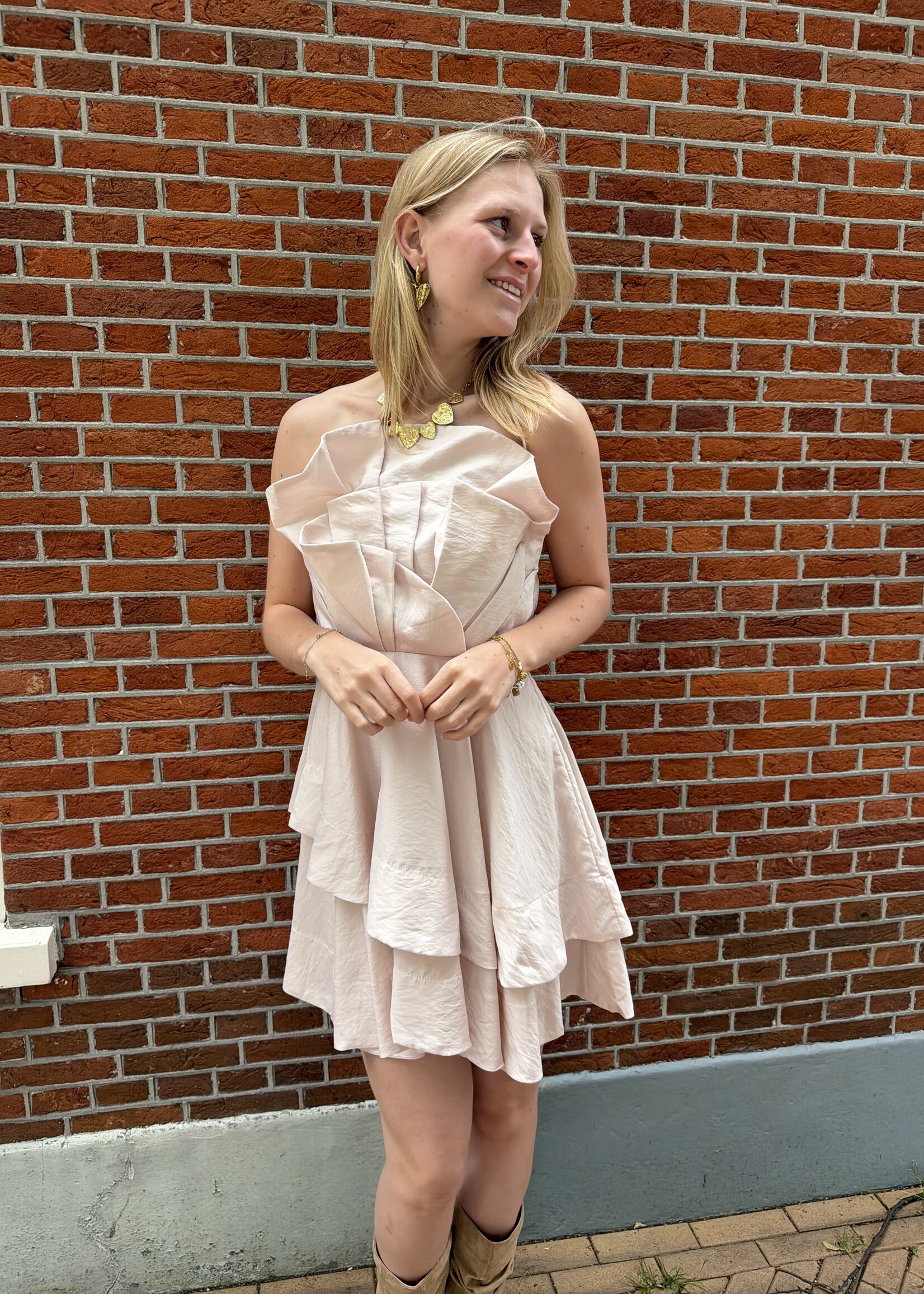 Flo Boutique Jurk Lente Pink