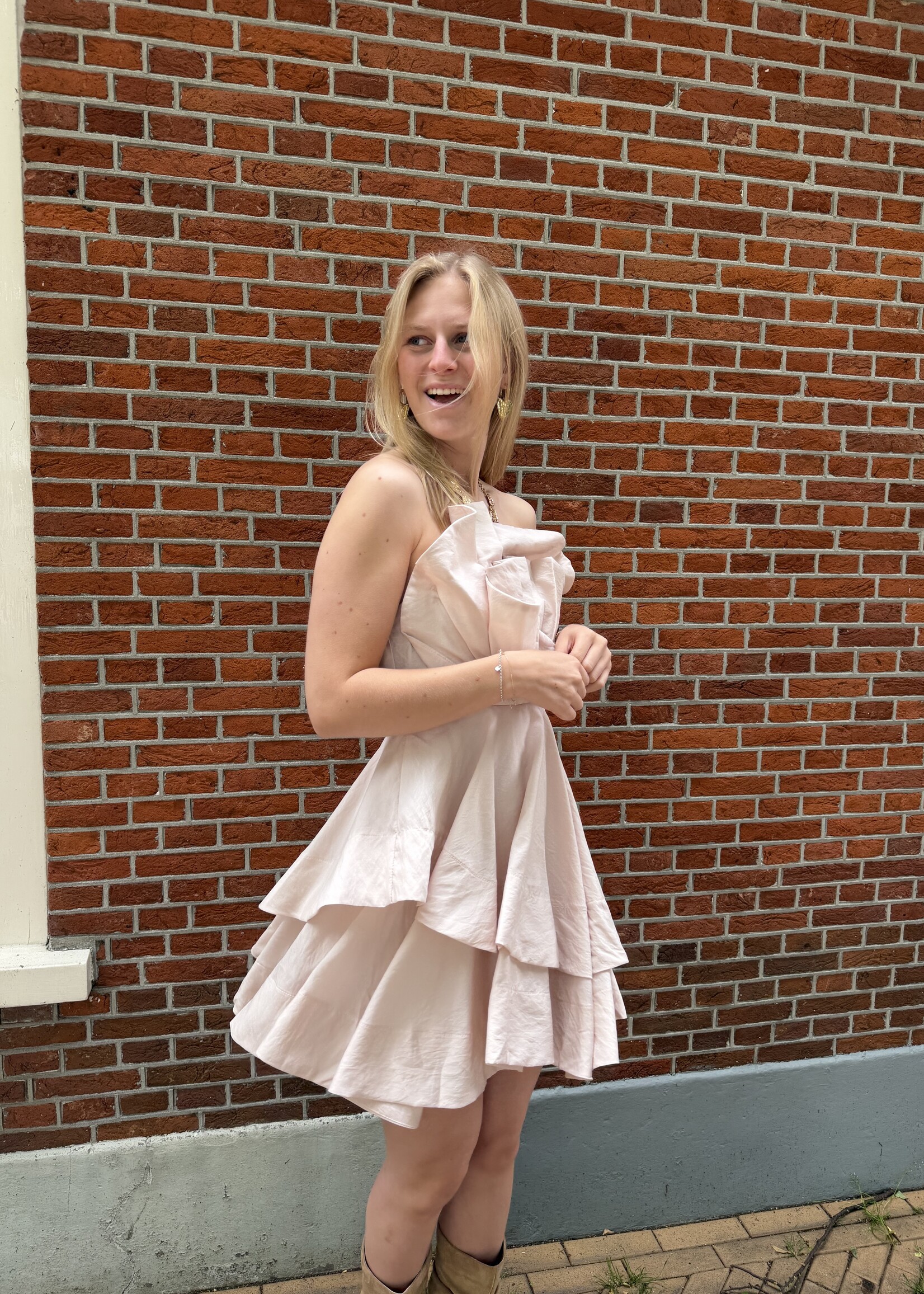 Flo Boutique Jurk Lente Pink