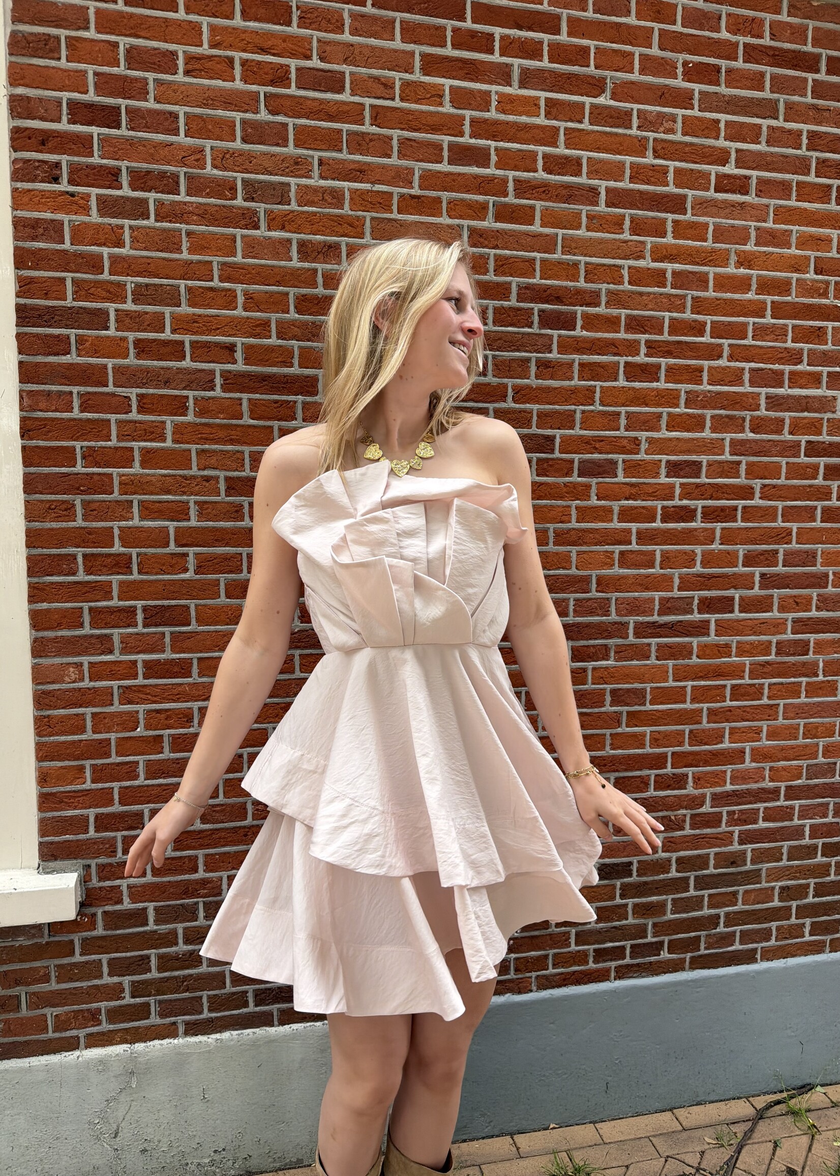 Flo Boutique Jurk Lente Pink