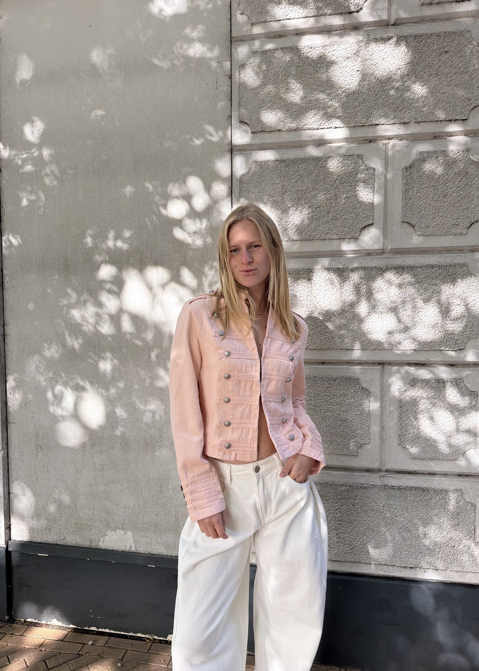 Flo Boutique Denim Jacket Kae Pink