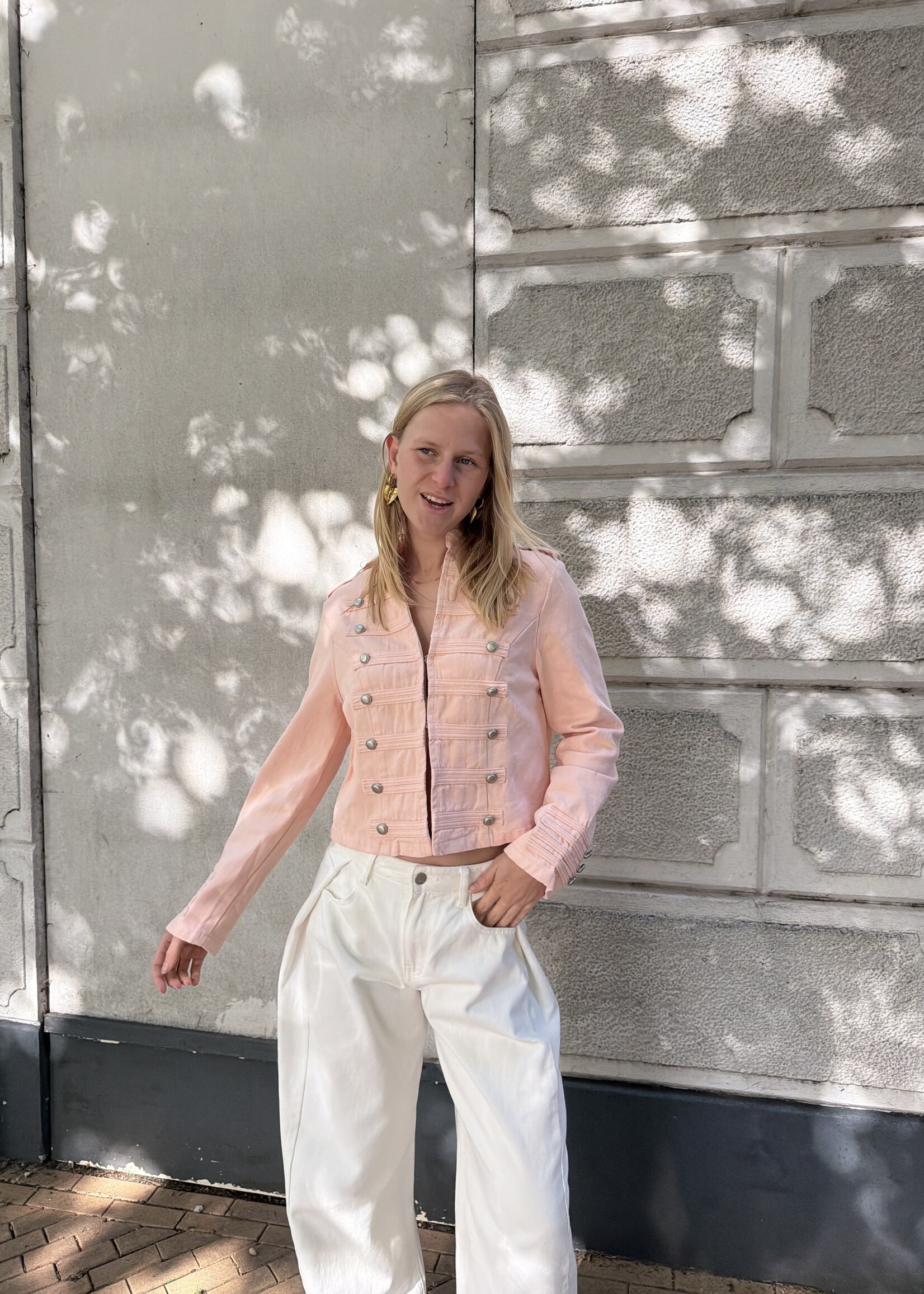 Flo Boutique Denim Jacket Kae Pink