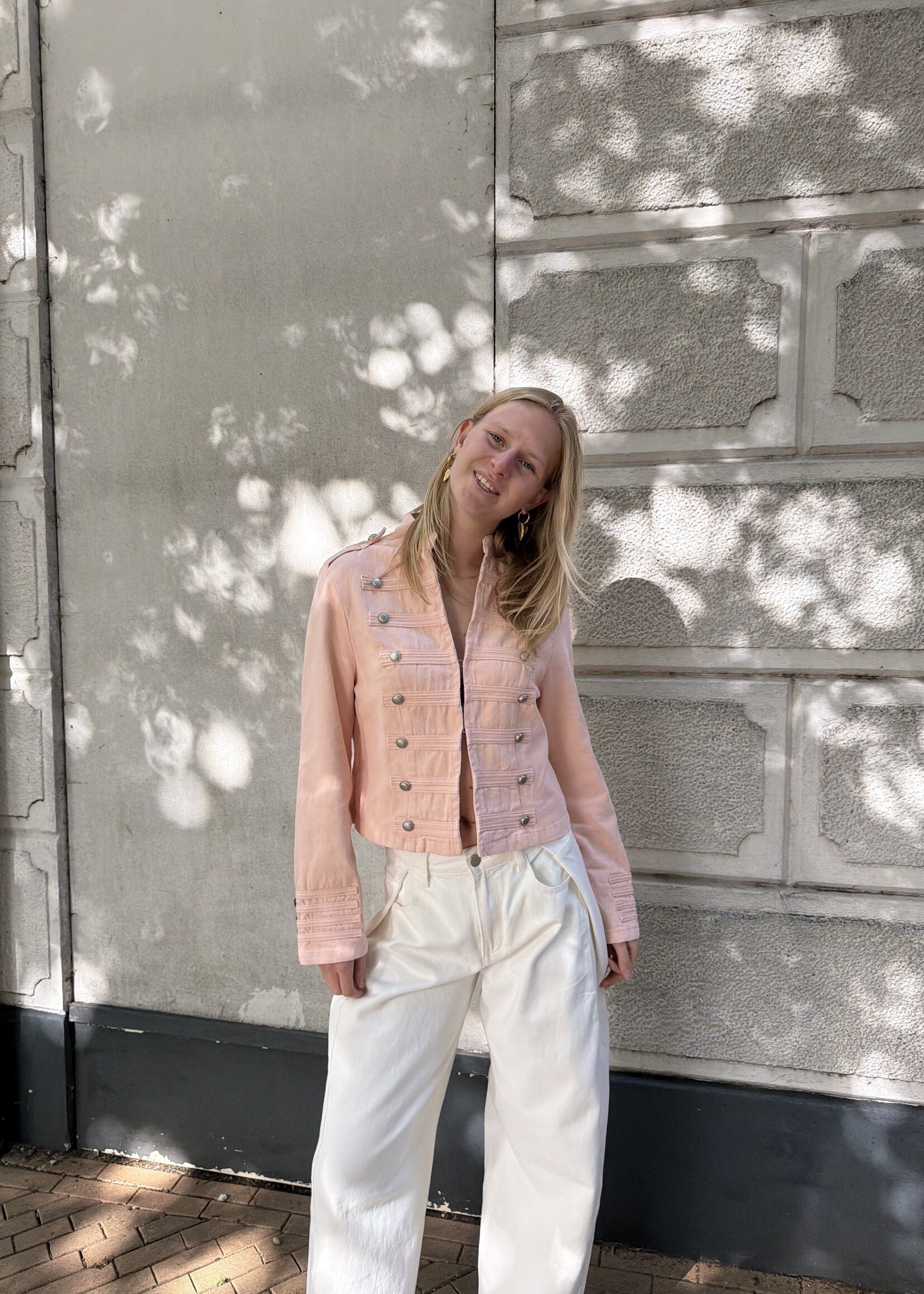 Flo Boutique Denim Jacket Kae Pink