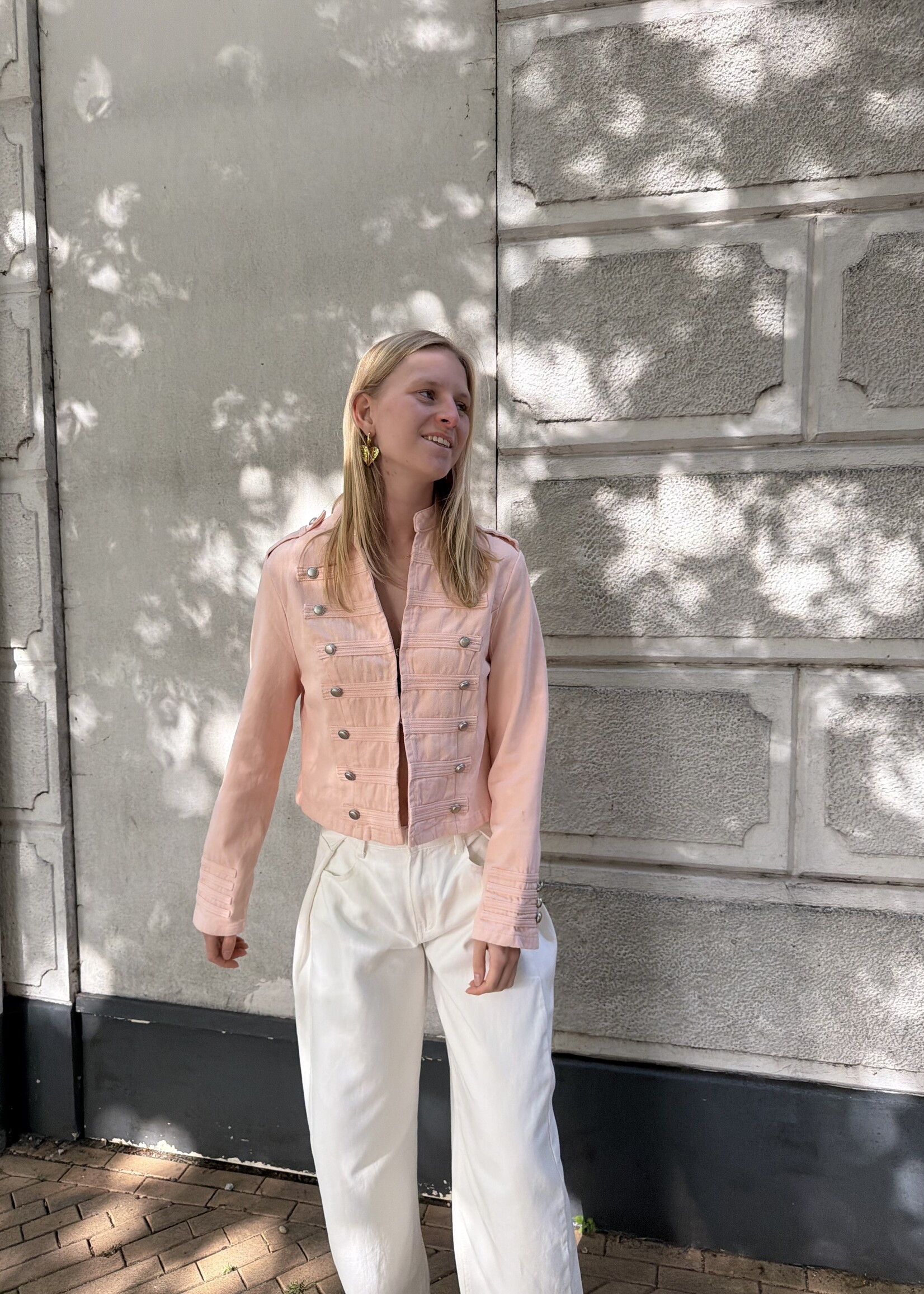 Flo Boutique Denim Jacket Kae Pink