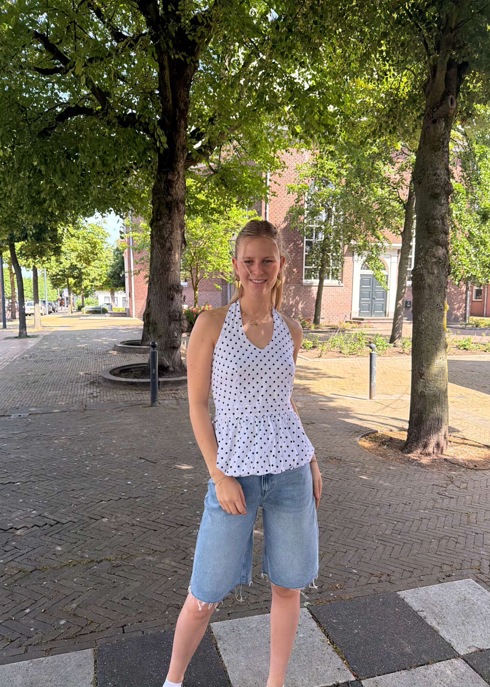 Flo Boutique Top Amélie Dots White
