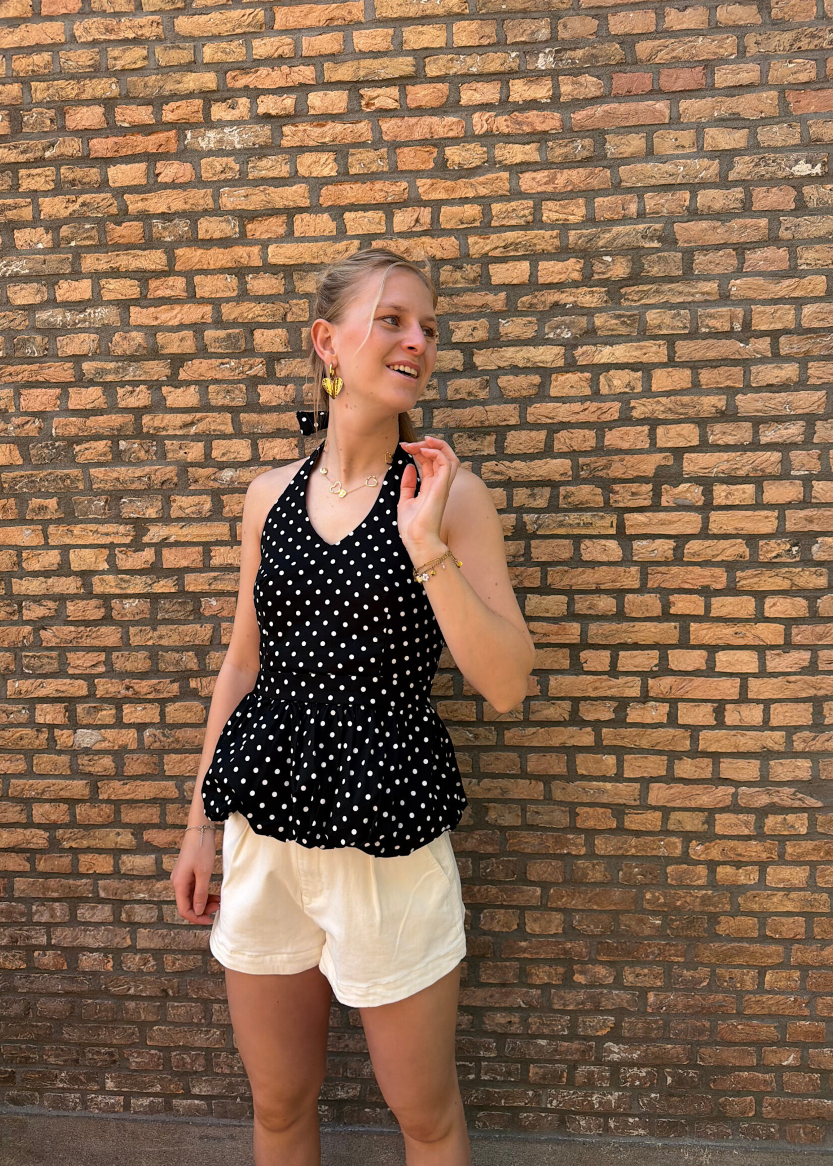 Flo Boutique Top Amélie Dots Black