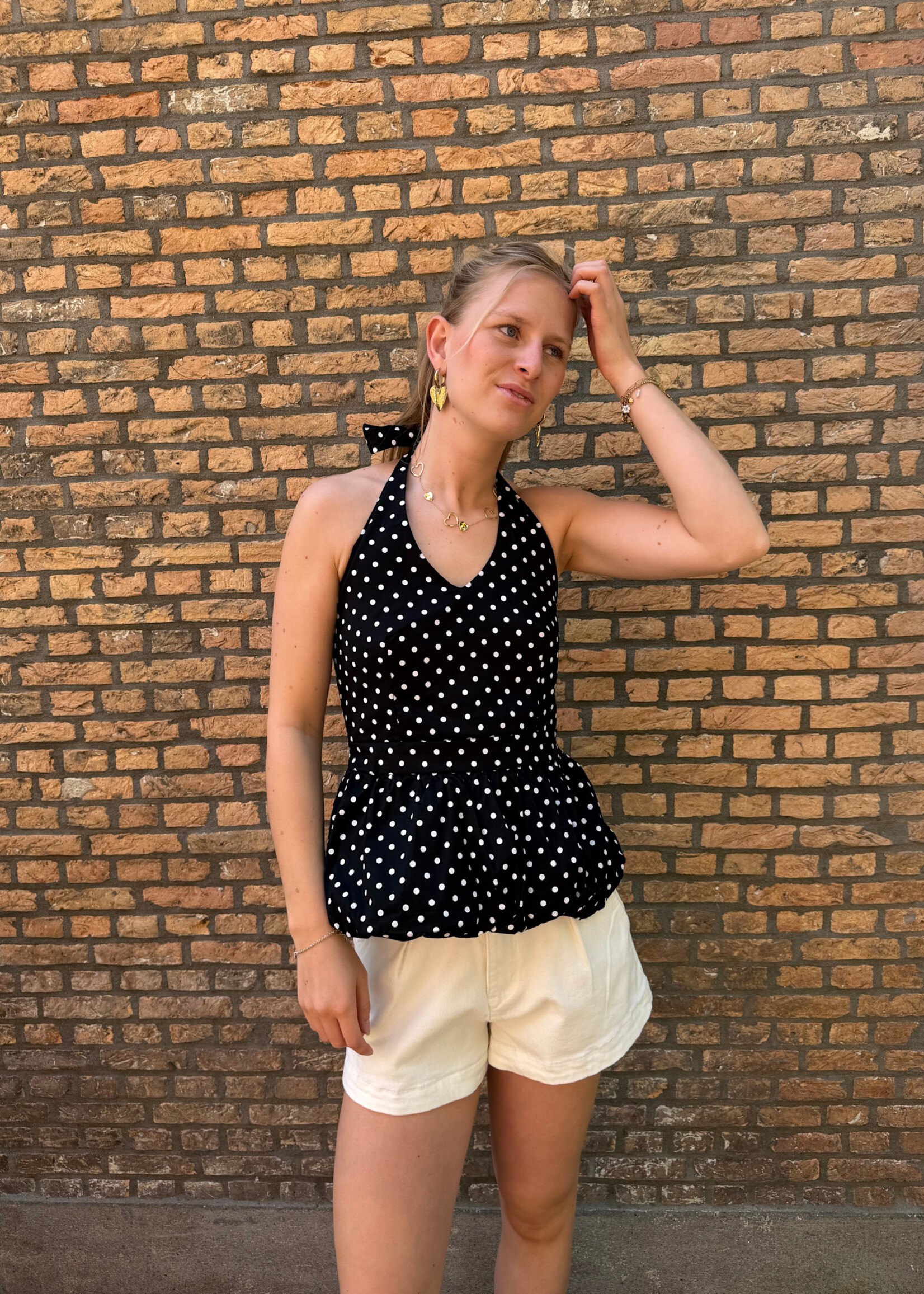 Flo Boutique Top Amélie Dots Black