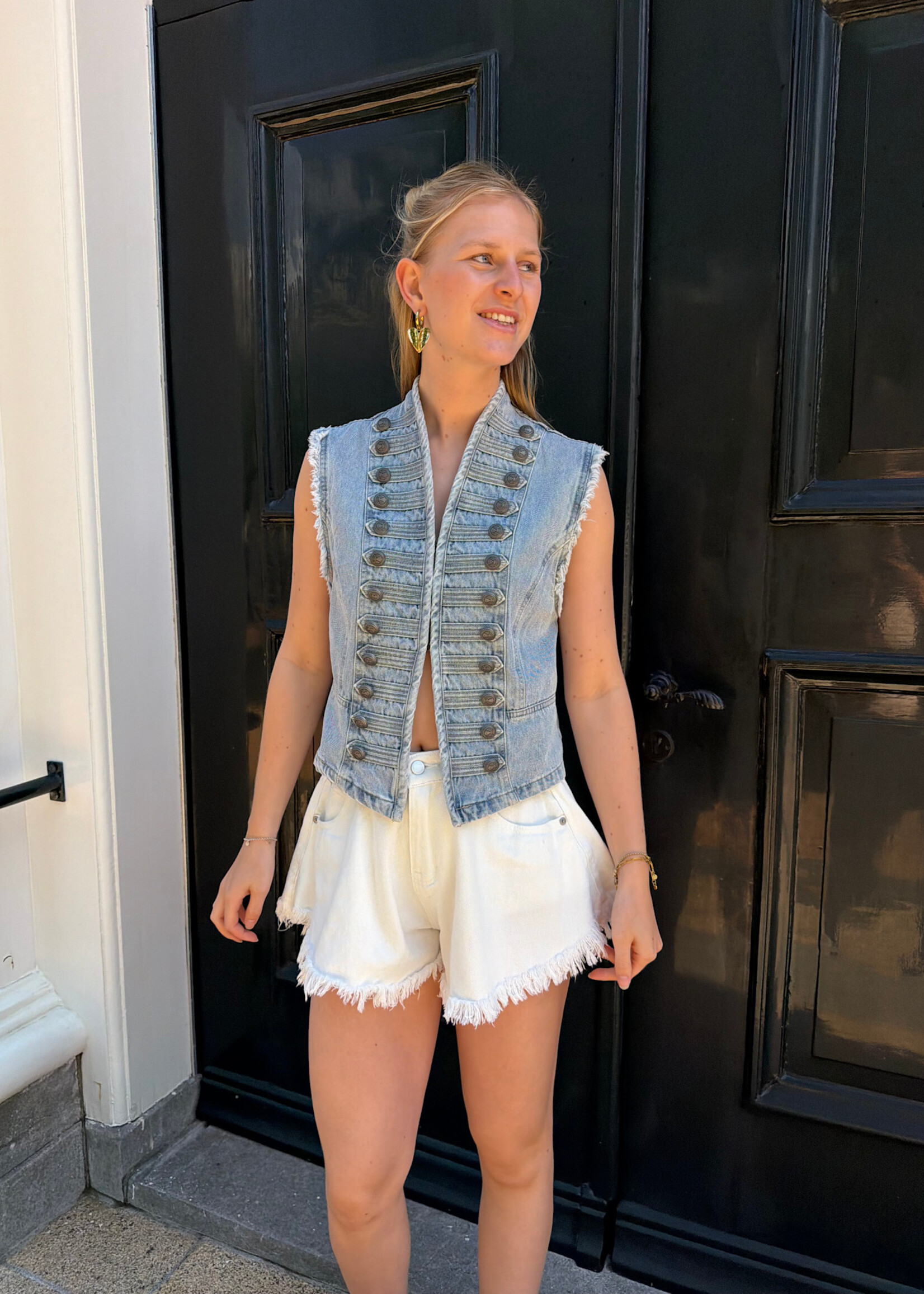 Flo Boutique Denim Gilet Kaatje