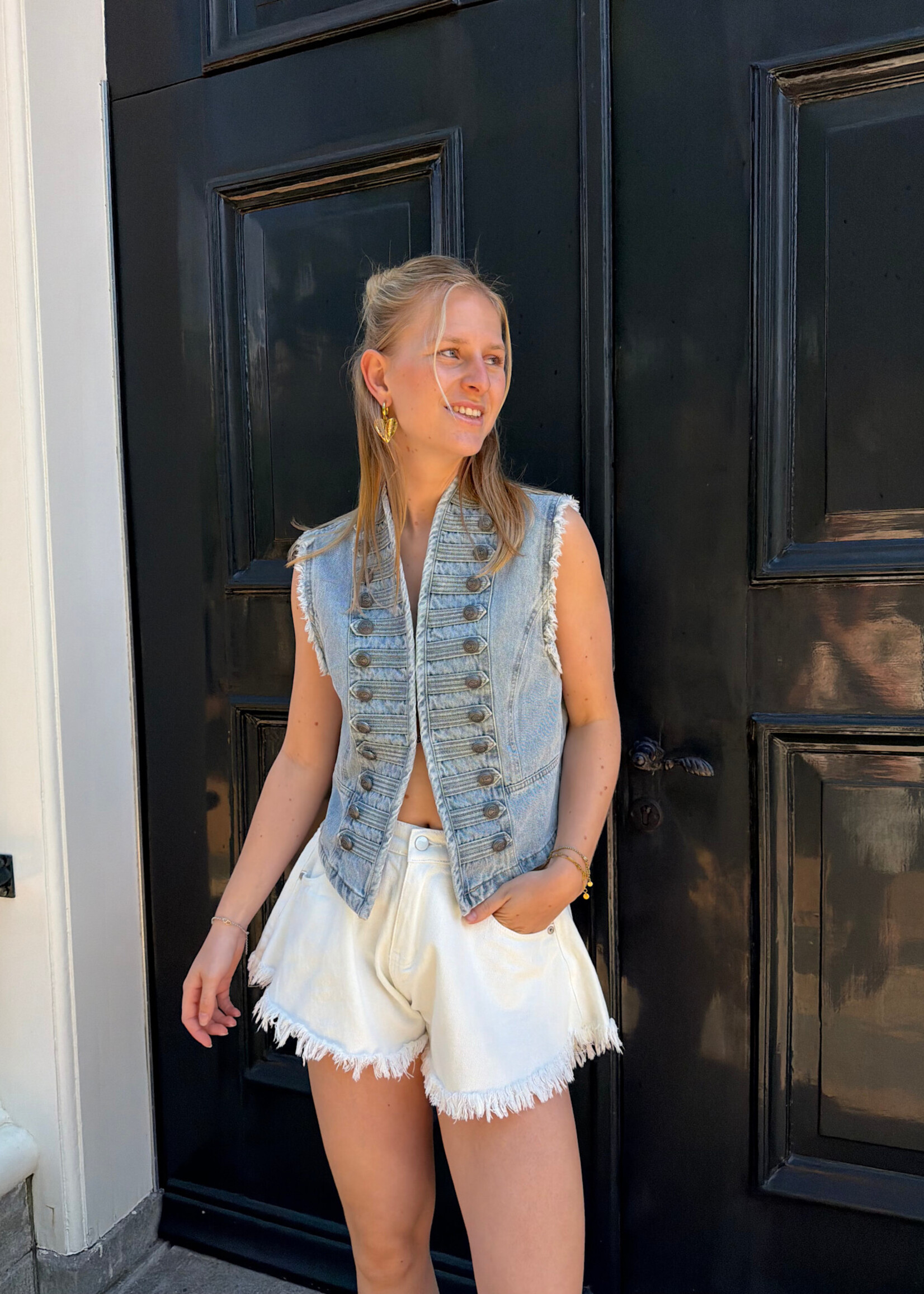 Flo Boutique Denim Gilet Kaatje