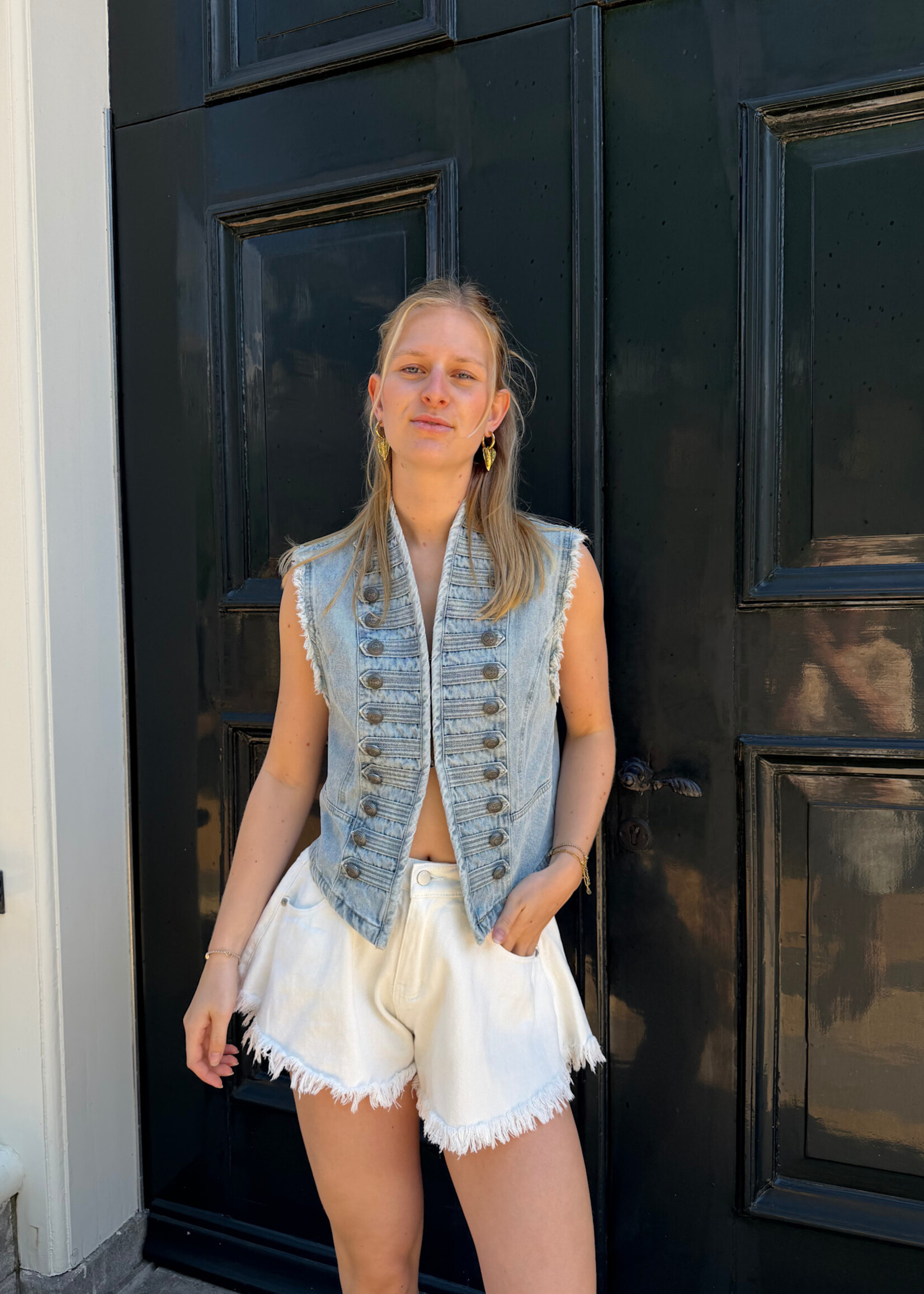 Flo Boutique Denim Gilet Kaatje