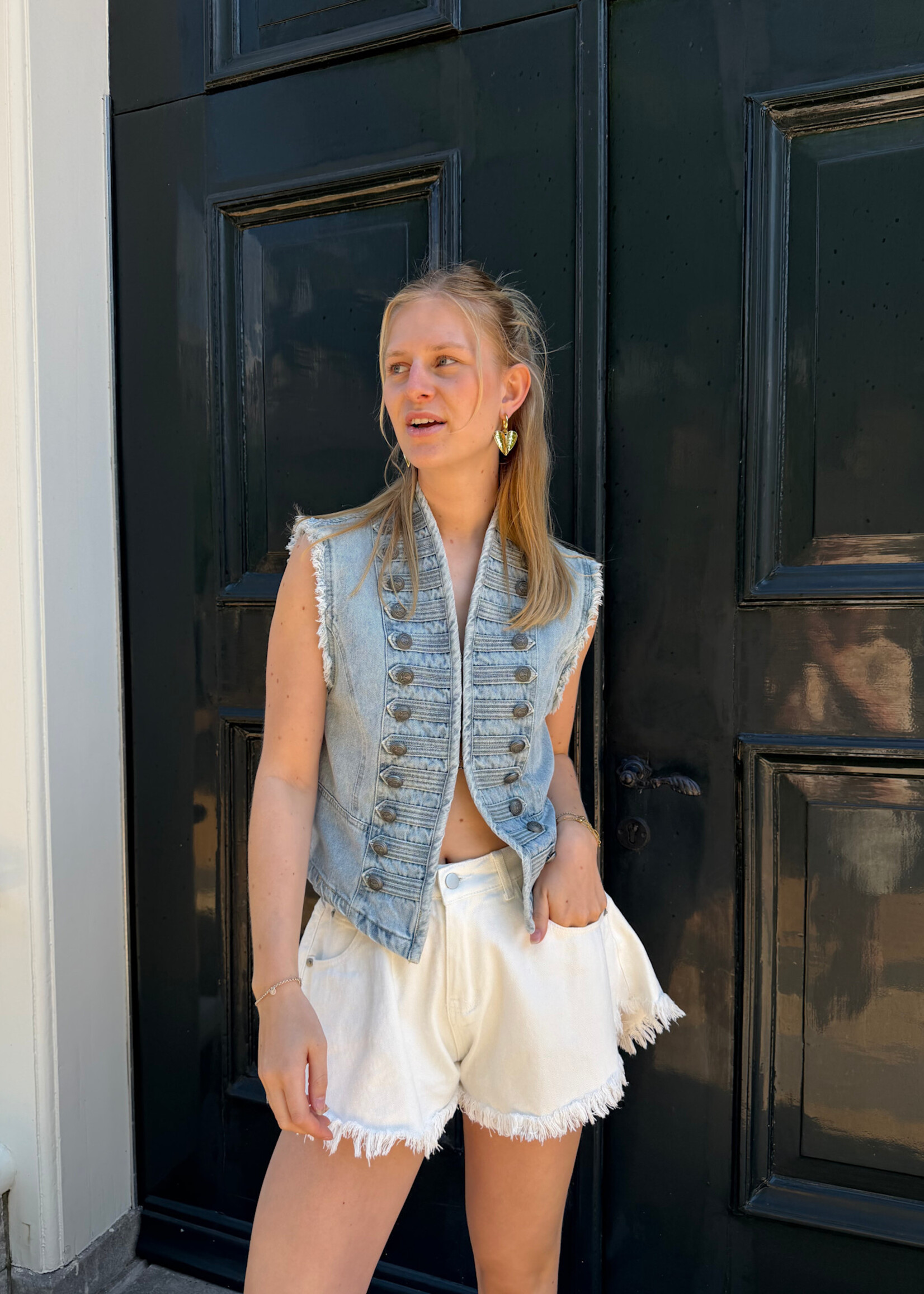 Flo Boutique Denim Gilet Kaatje