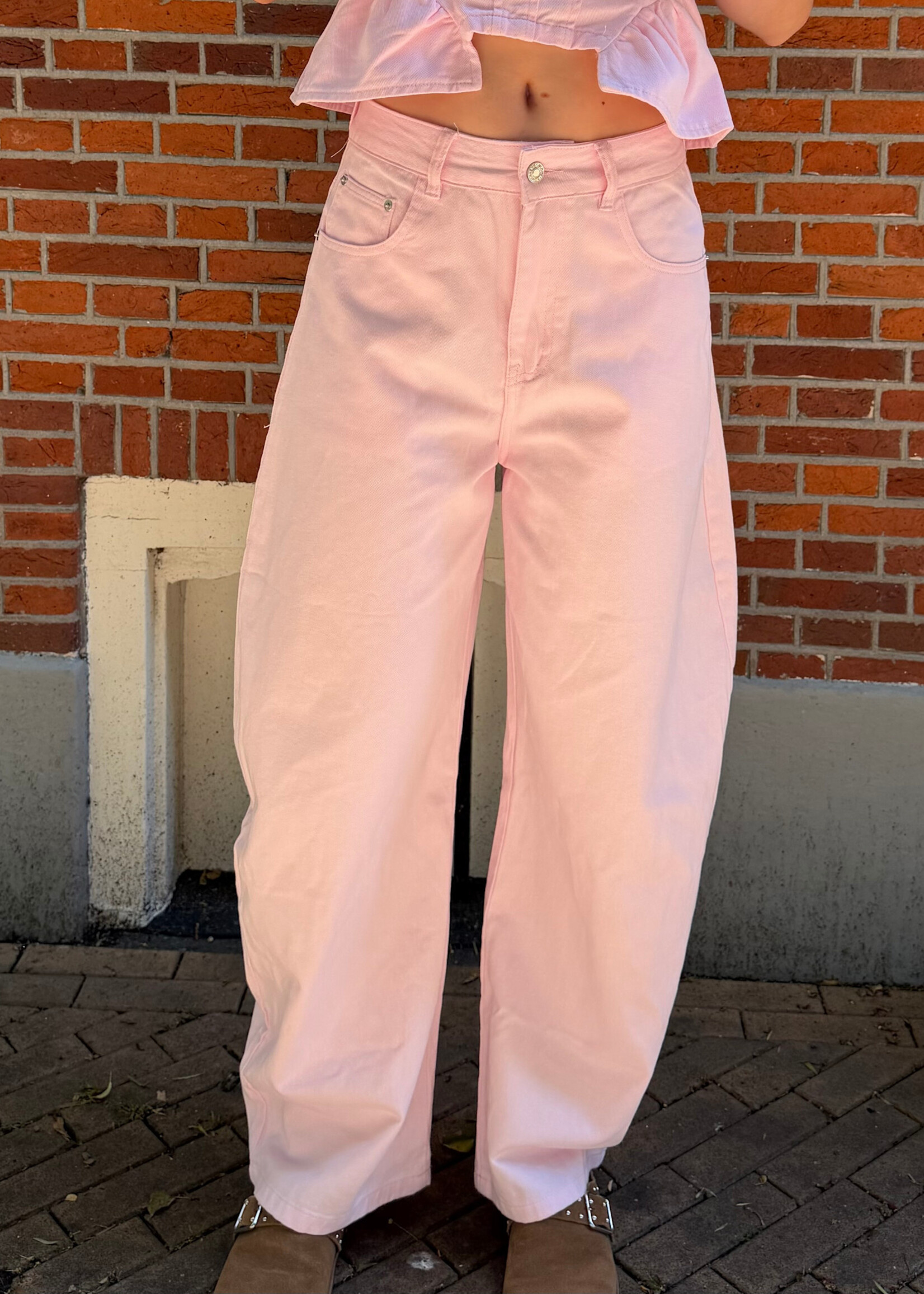 Flo Boutique Balloon Jeans Kes Pink