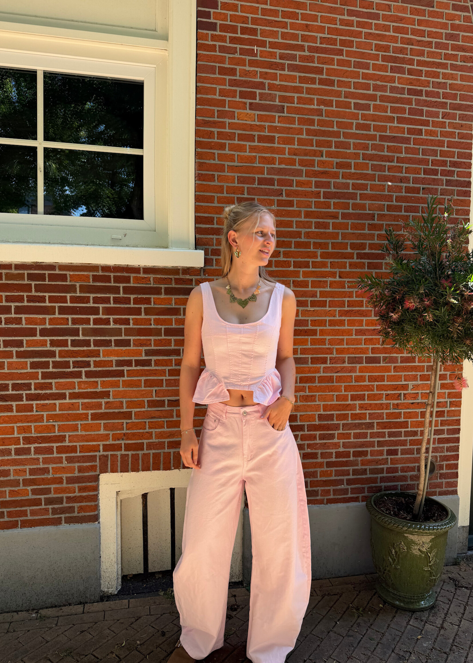 Flo Boutique Balloon Jeans Kes Pink