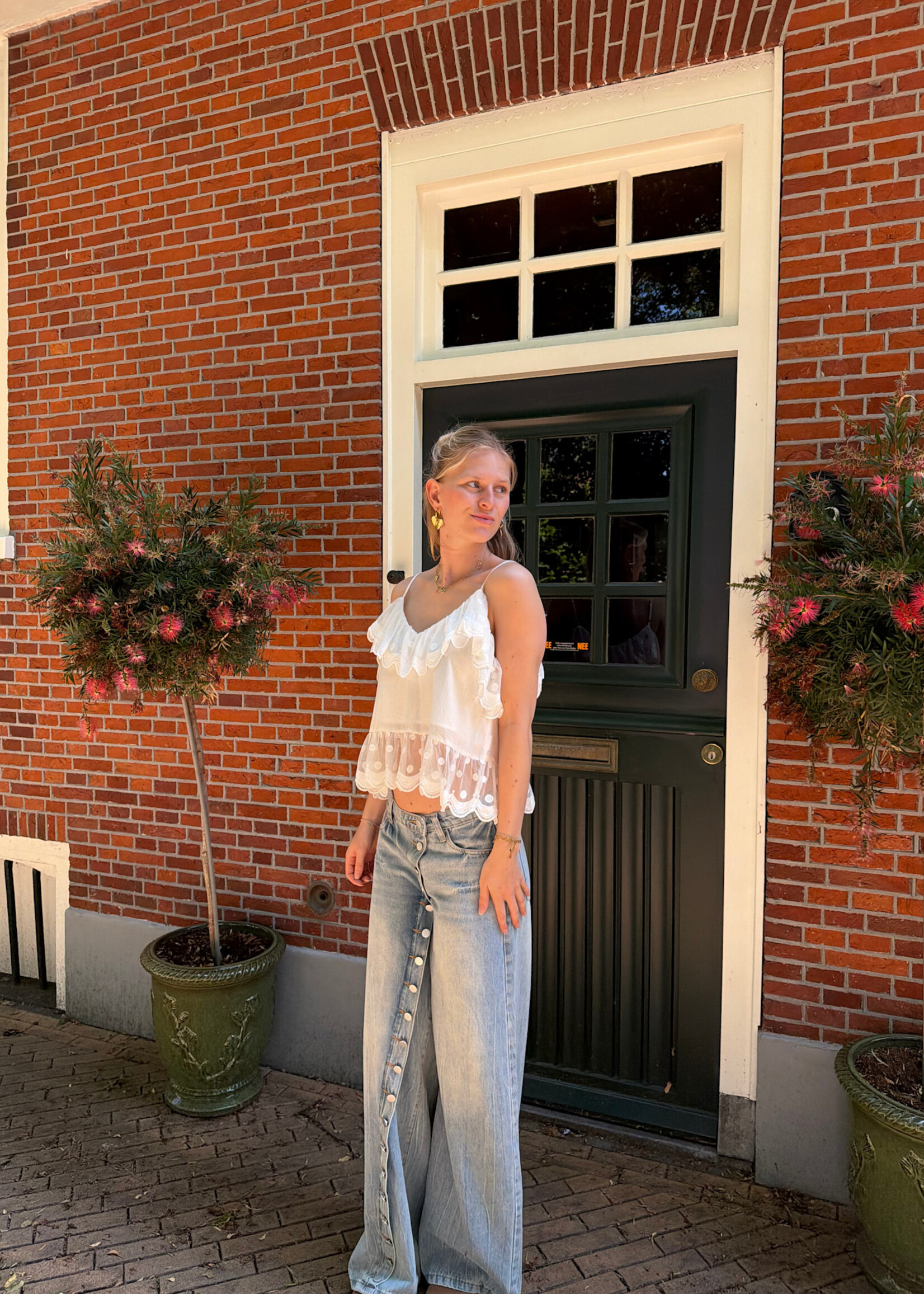 Flo Boutique Top Jip White