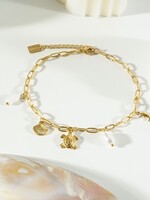 Flo Boutique Enkelbandje Sea Life white