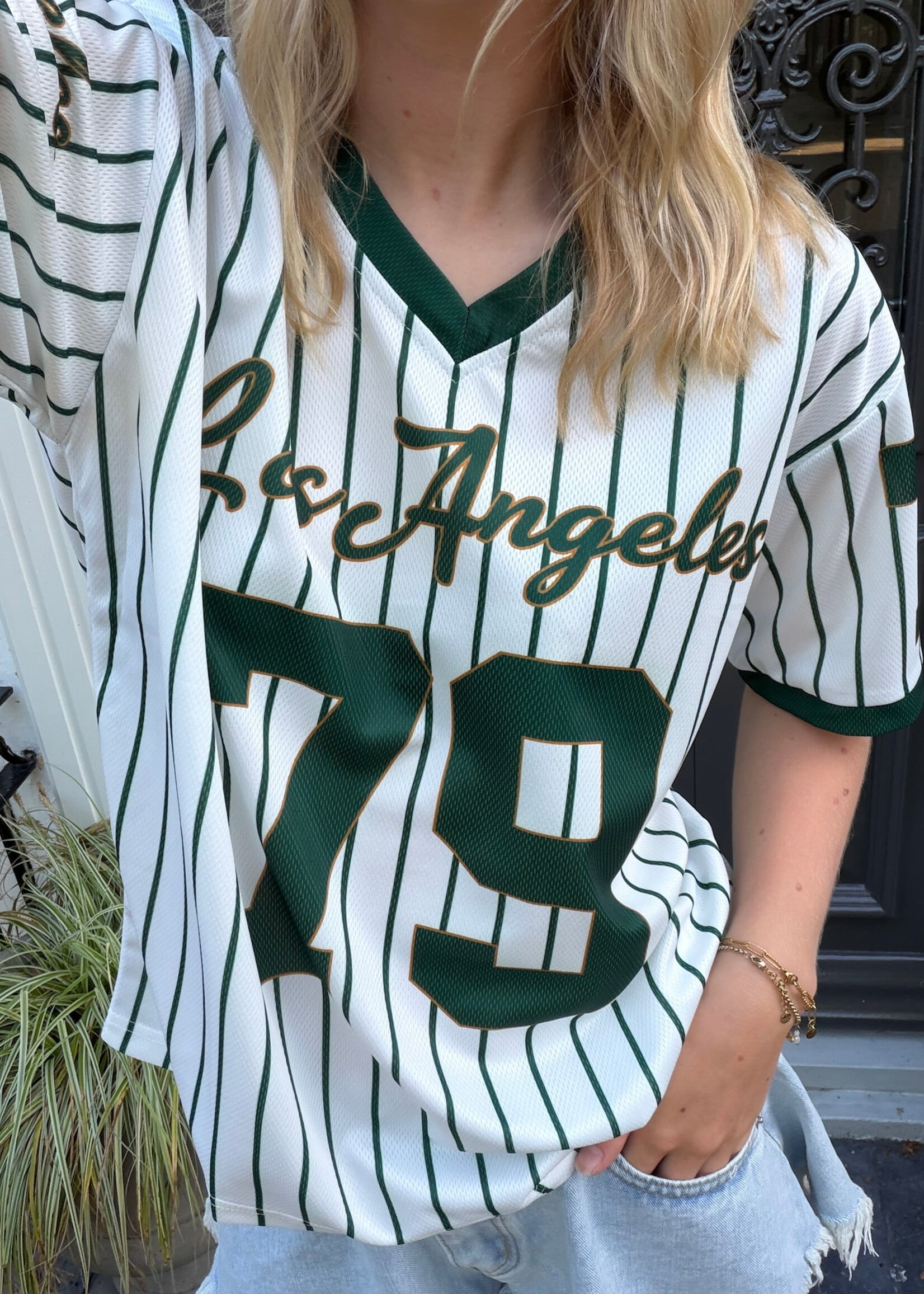Flo Boutique Baseball Tee Los Angeles Green