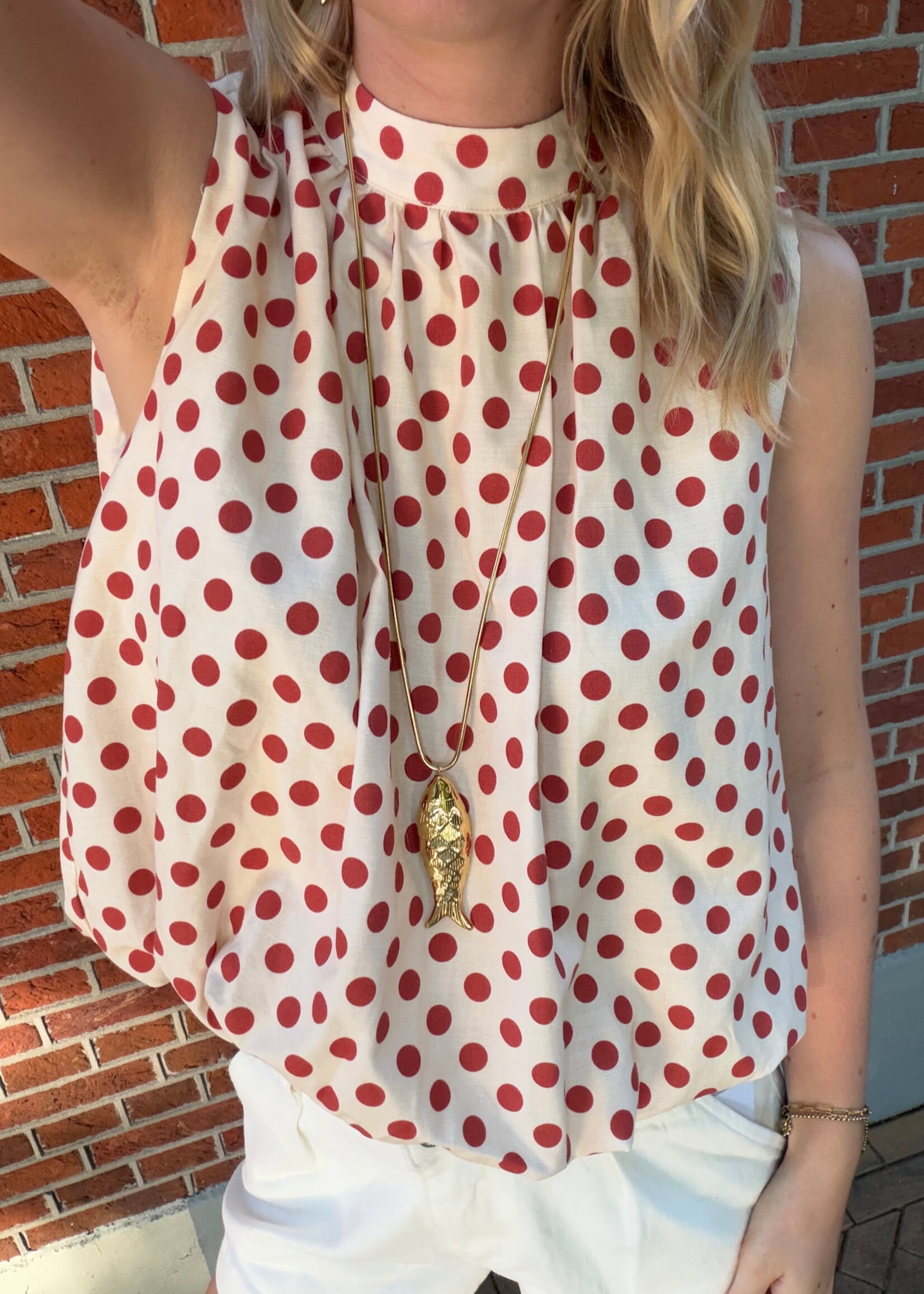 Flo Boutique Top Bobby Red dots