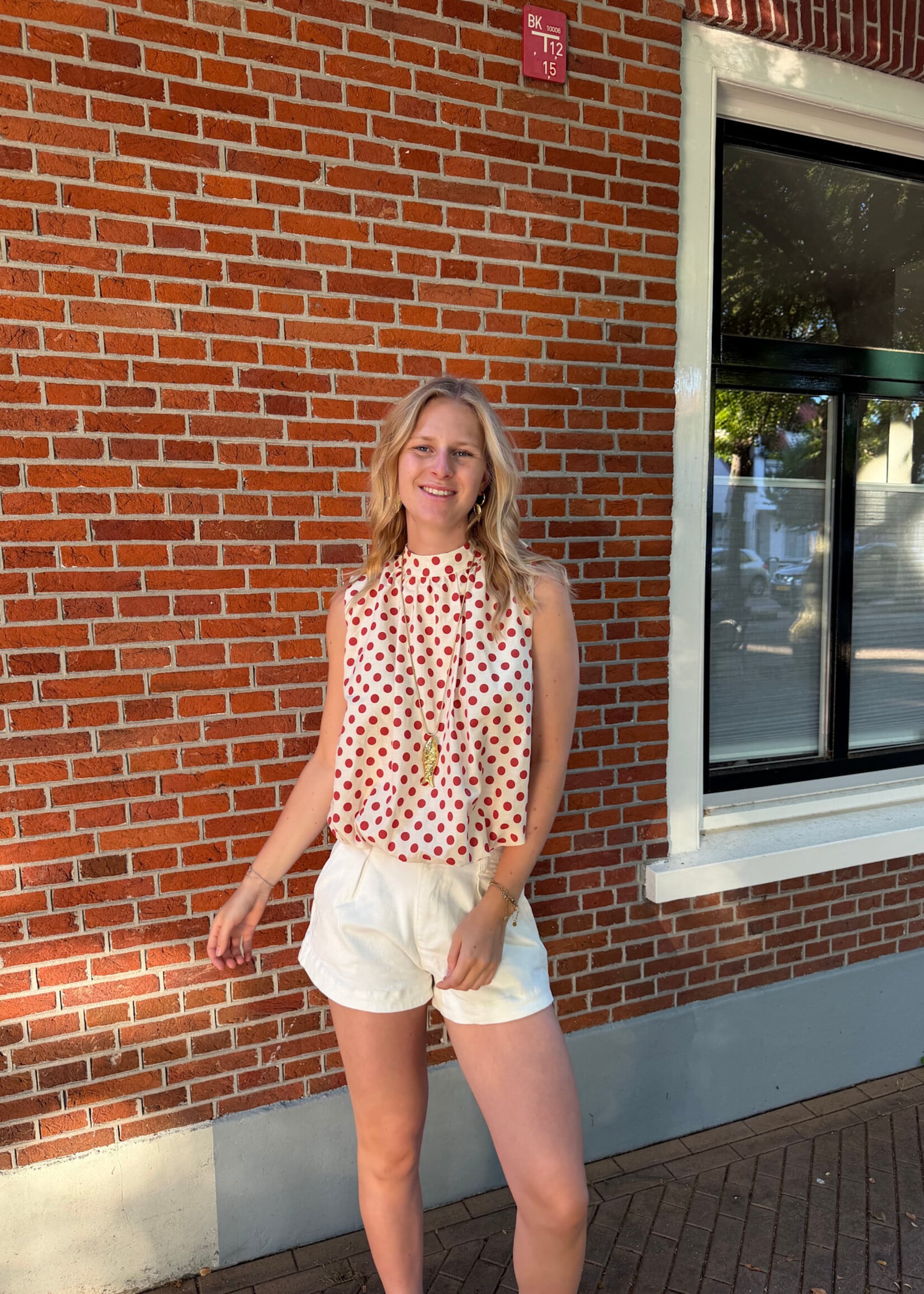 Flo Boutique Top Bobby Red dots