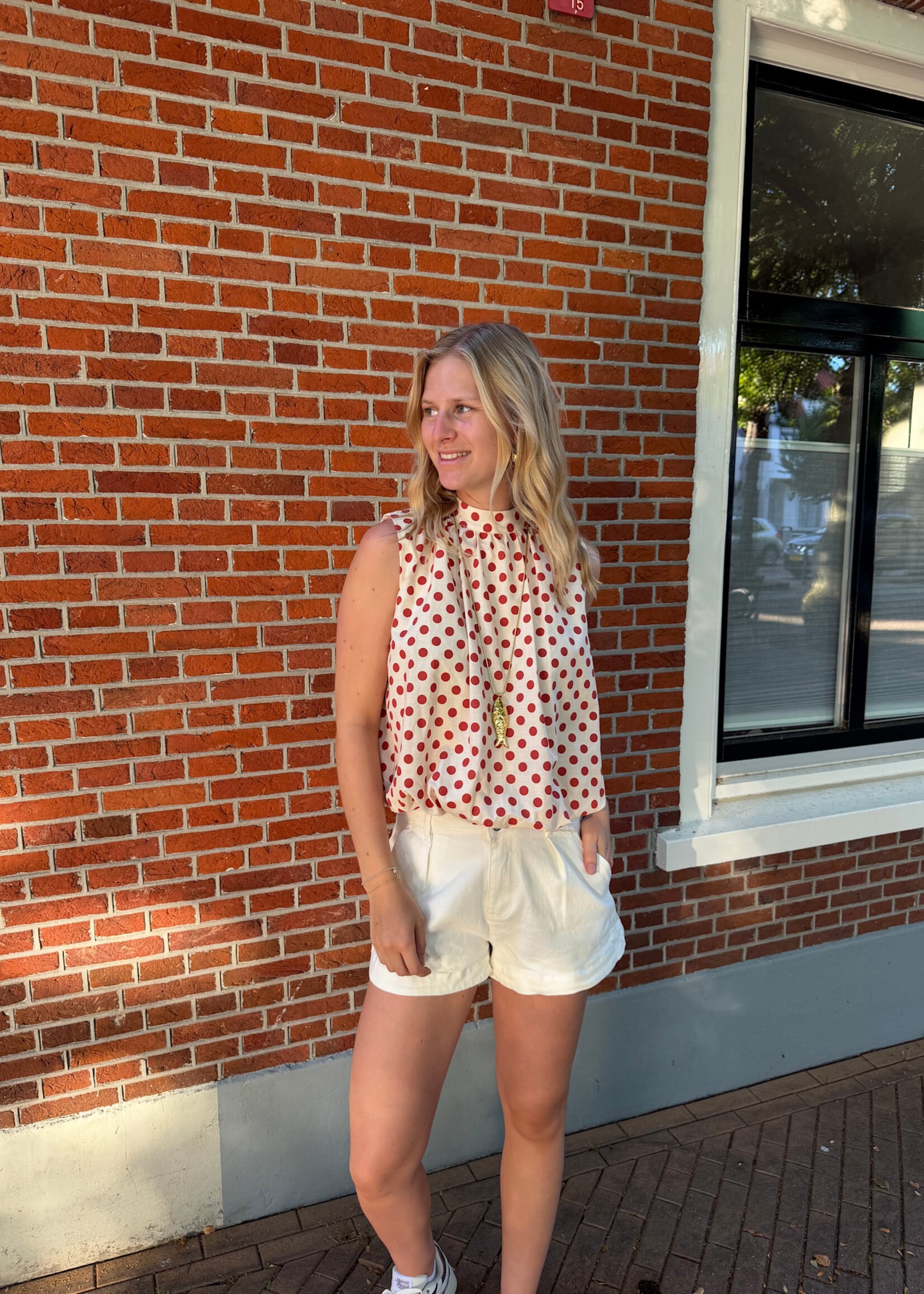 Flo Boutique Top Bobby Red dots