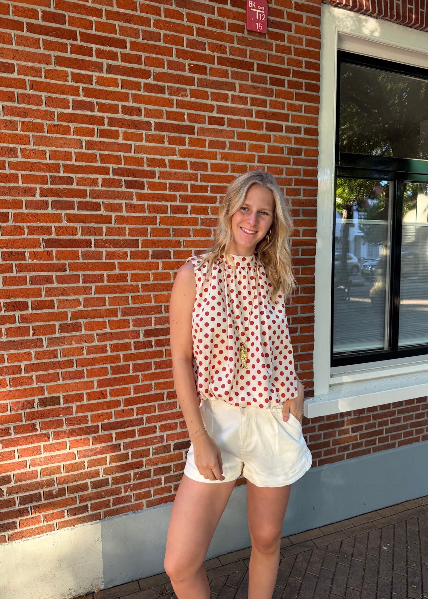 Flo Boutique Top Bobby Red dots