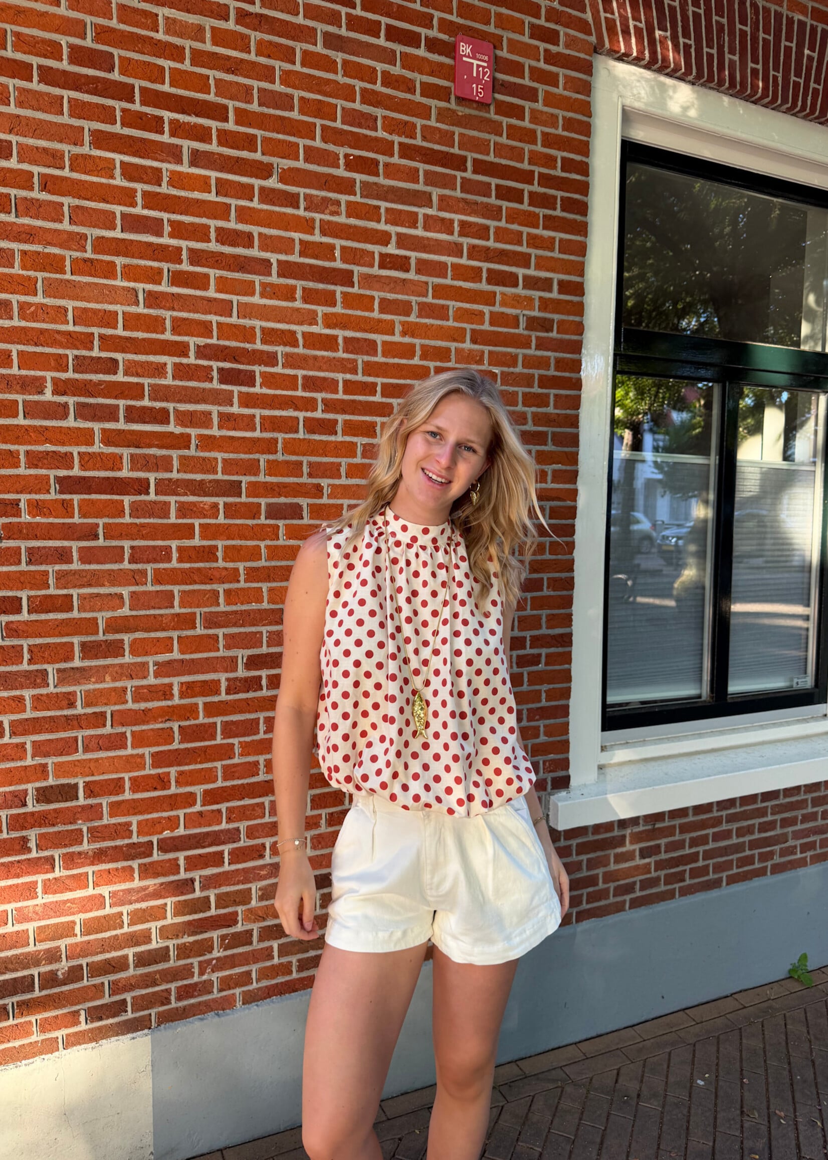 Flo Boutique Top Bobby Red dots