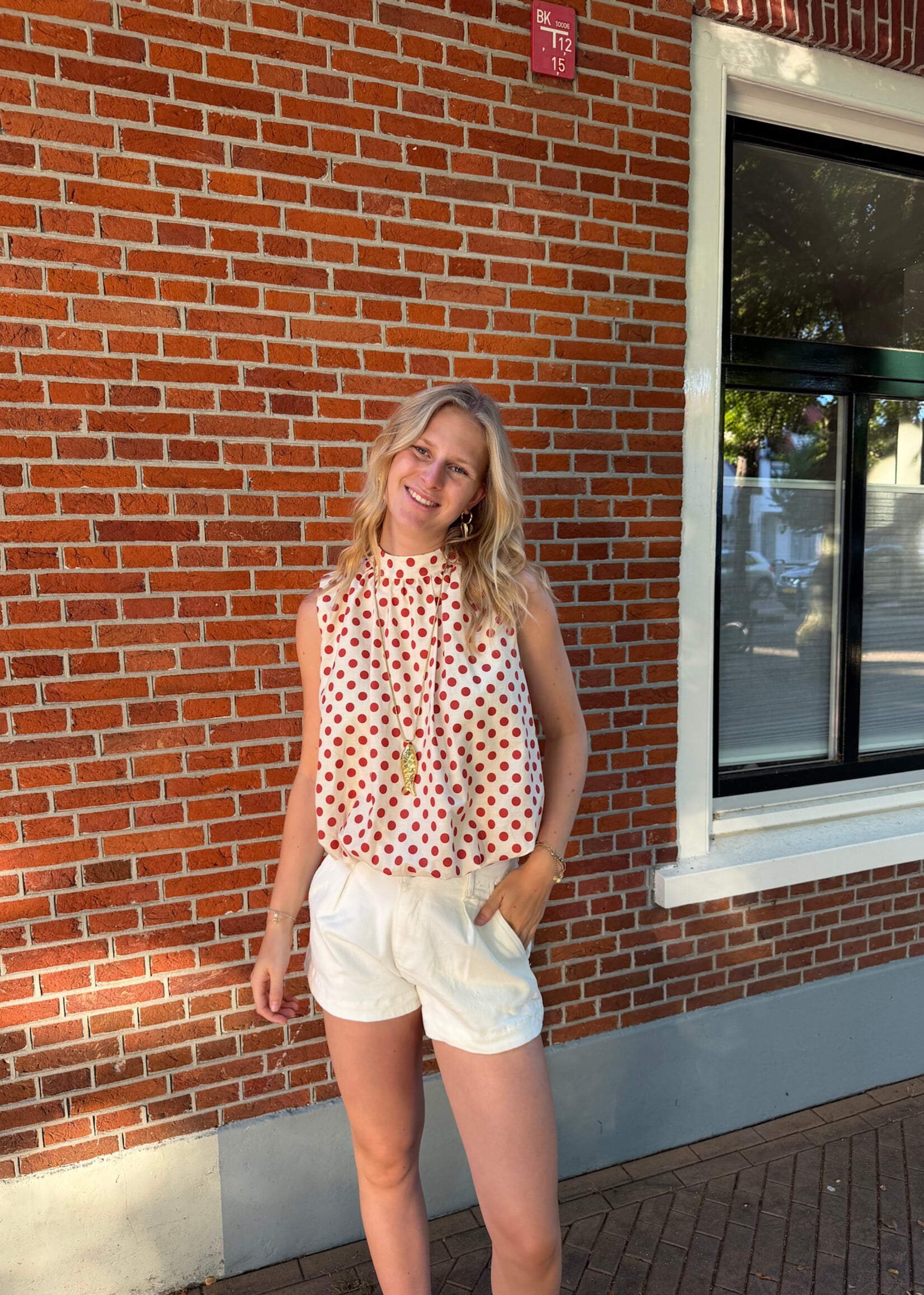Flo Boutique Top Bobby Red dots