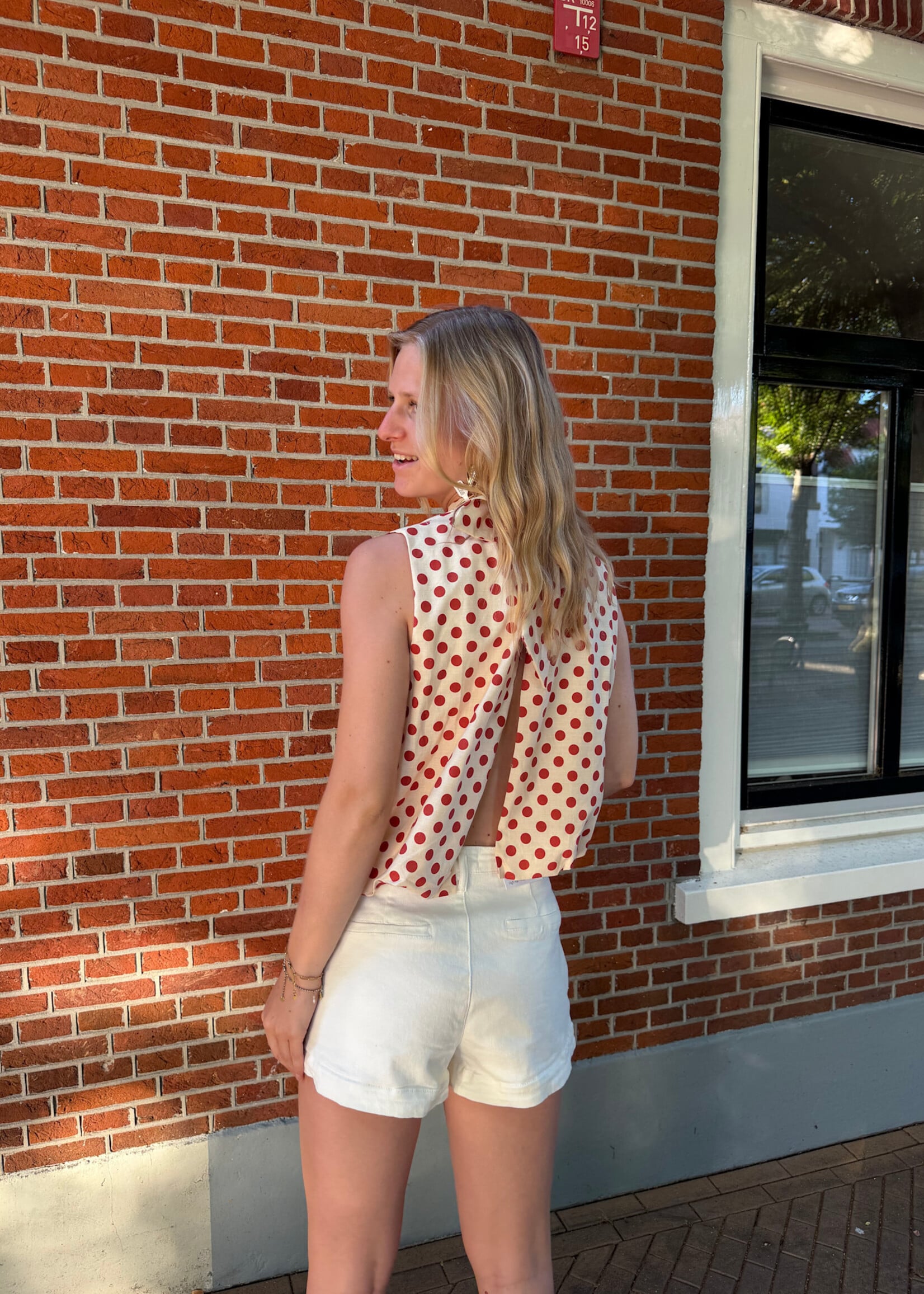 Flo Boutique Top Bobby Red dots