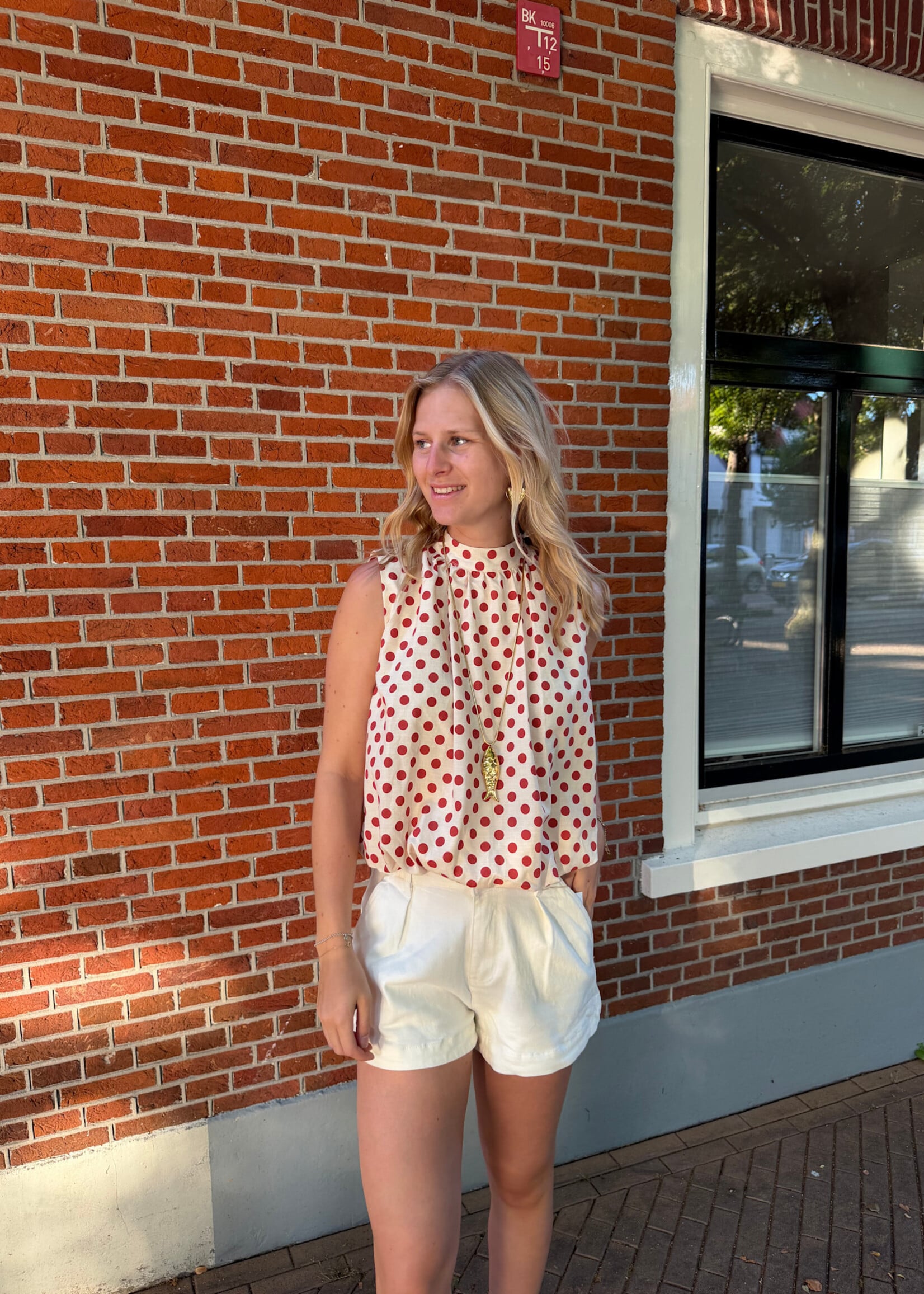 Flo Boutique Top Bobby Red dots
