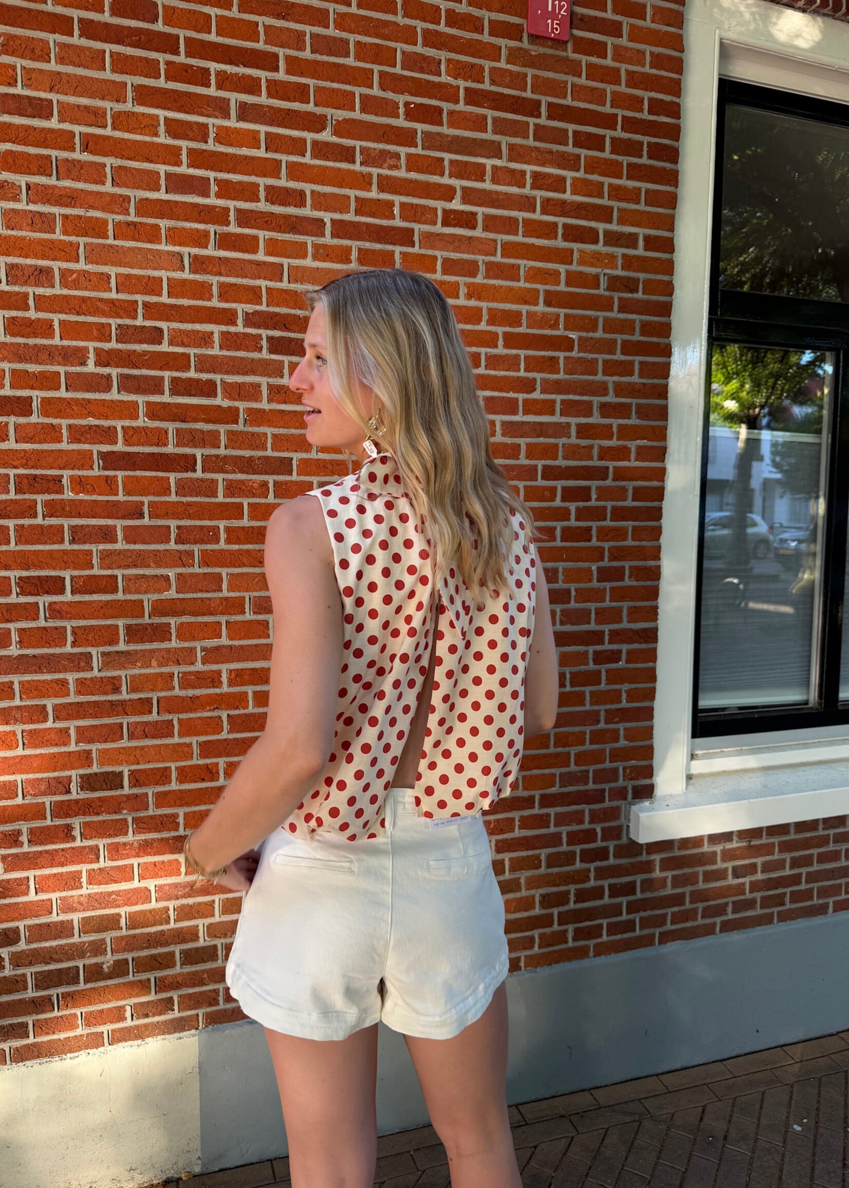 Flo Boutique Top Bobby Red dots