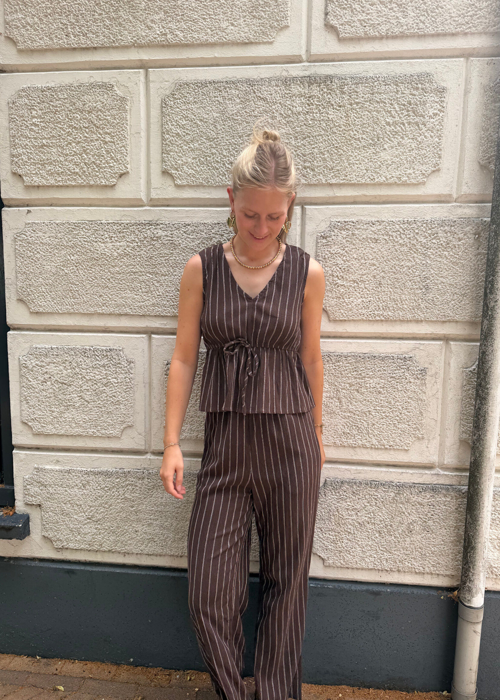 Flo Boutique Broek Lonne Coffee