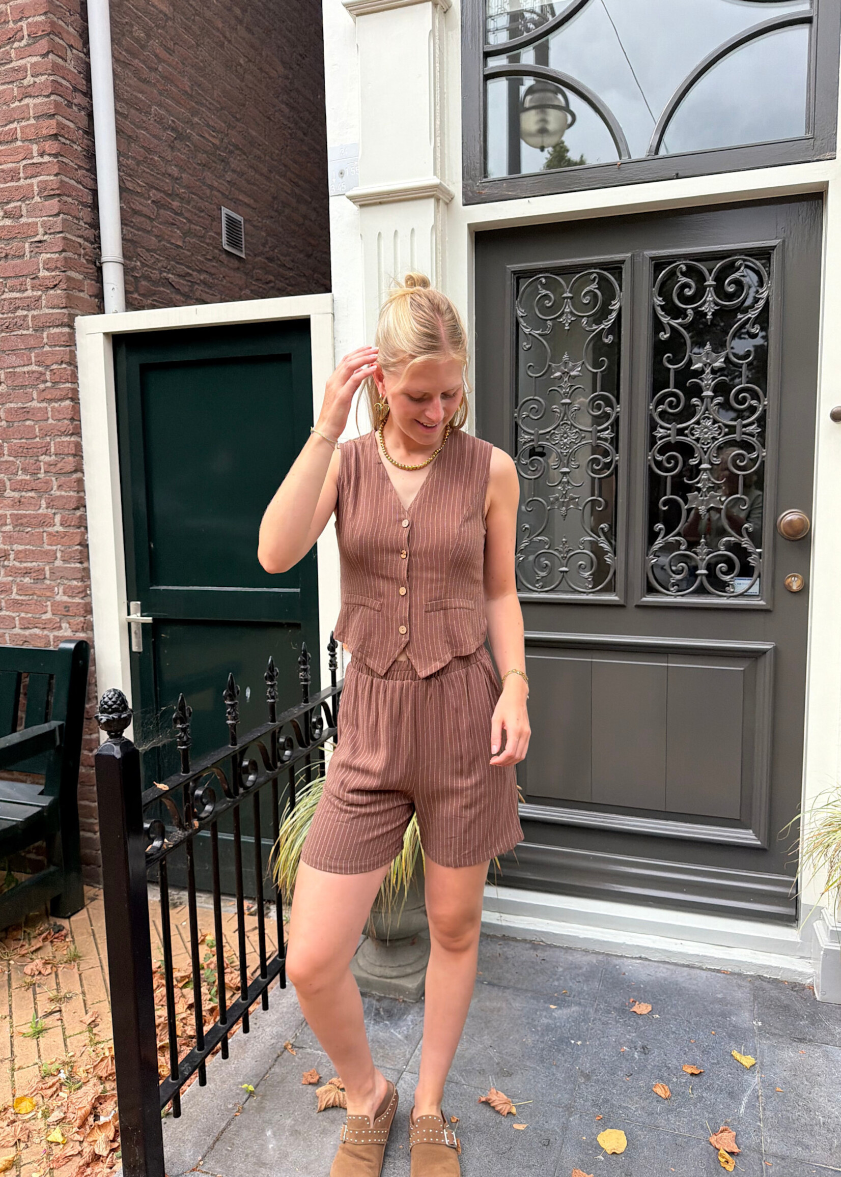 Flo Boutique Gilet Malina Brown