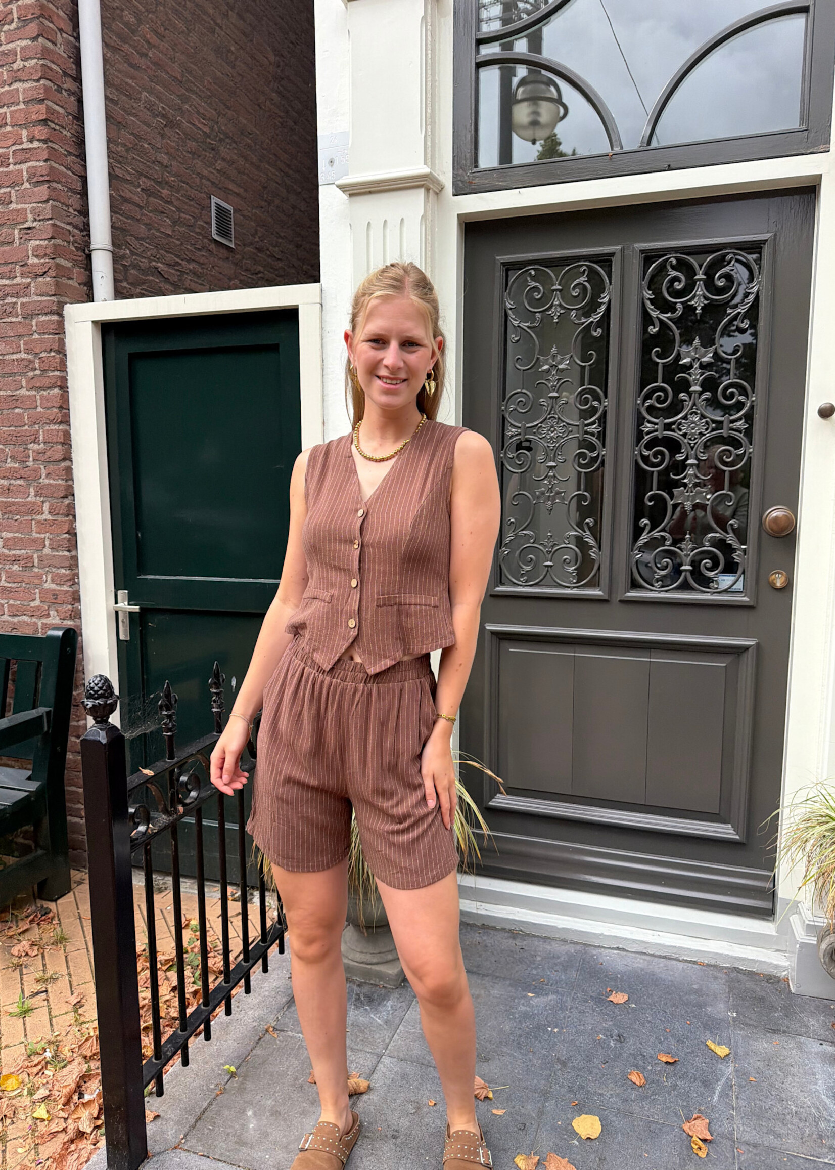 Flo Boutique Gilet Malina Brown