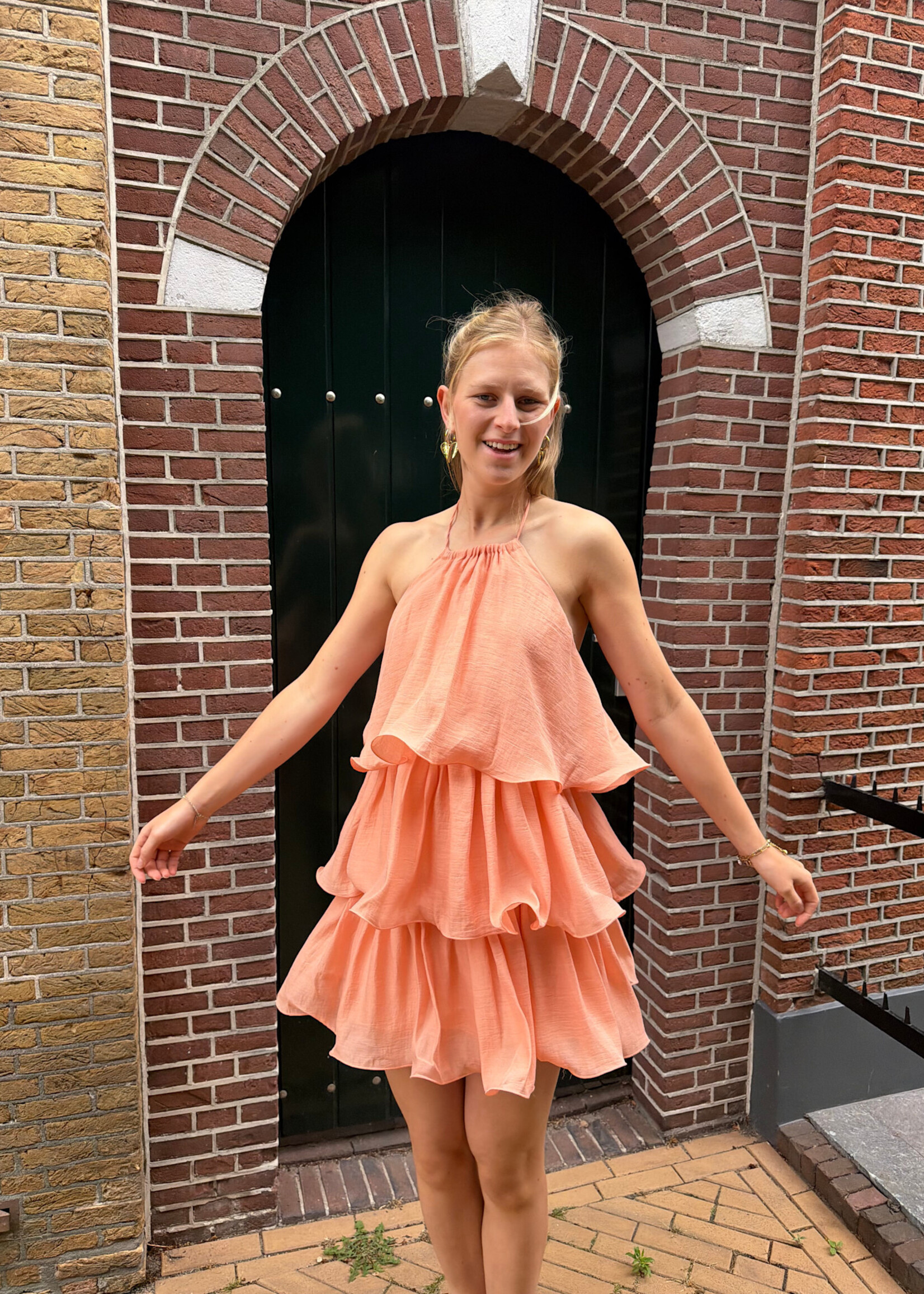 Flo Boutique Jurk Minke Coral