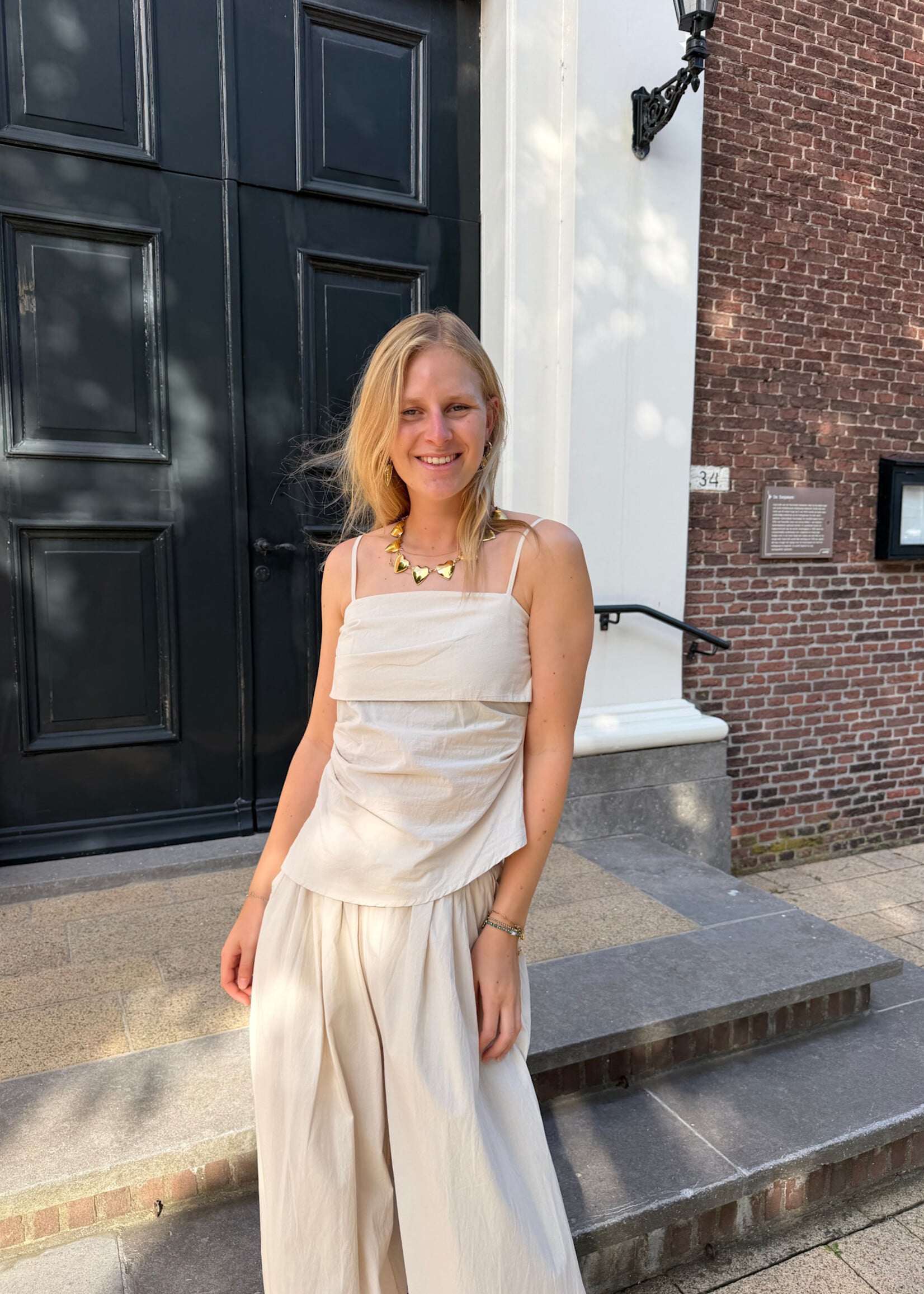 Flo Boutique Broek Jille Beige