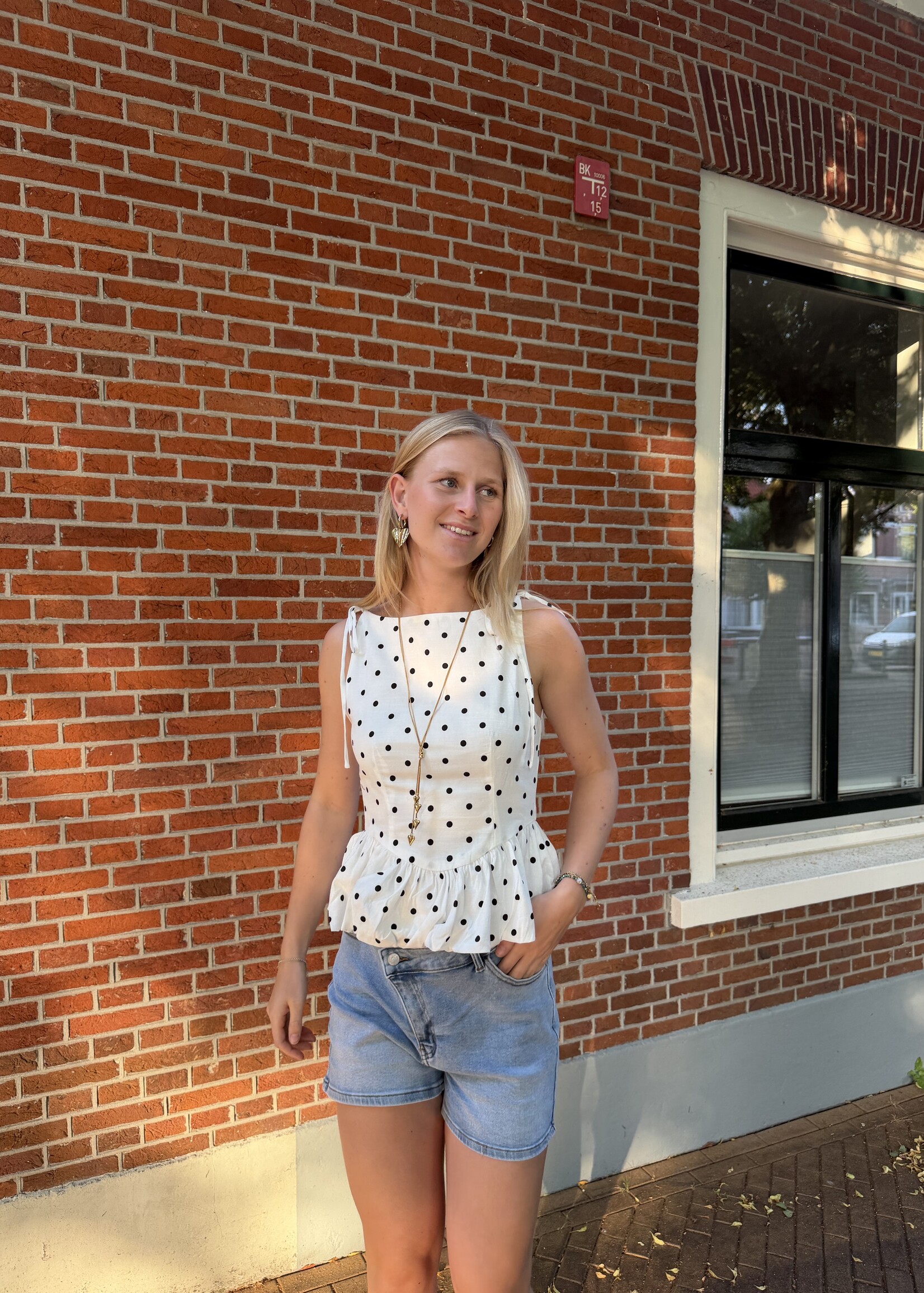 Flo Boutique Top Jady Dots White