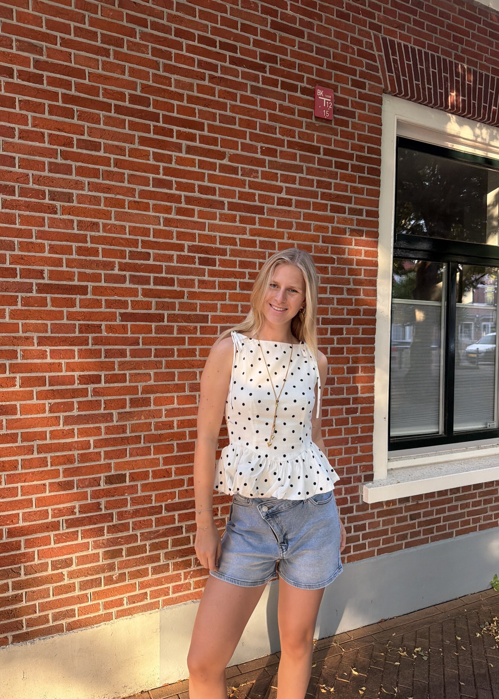 Flo Boutique Top Jady Dots White