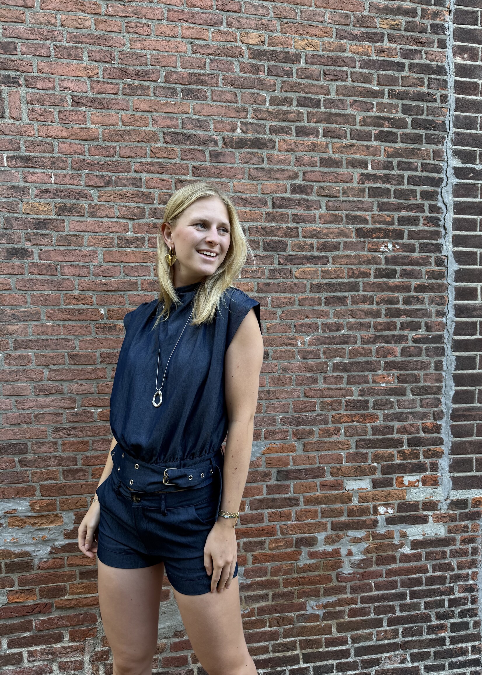 Flo Boutique Top Bobbie Dark Blue