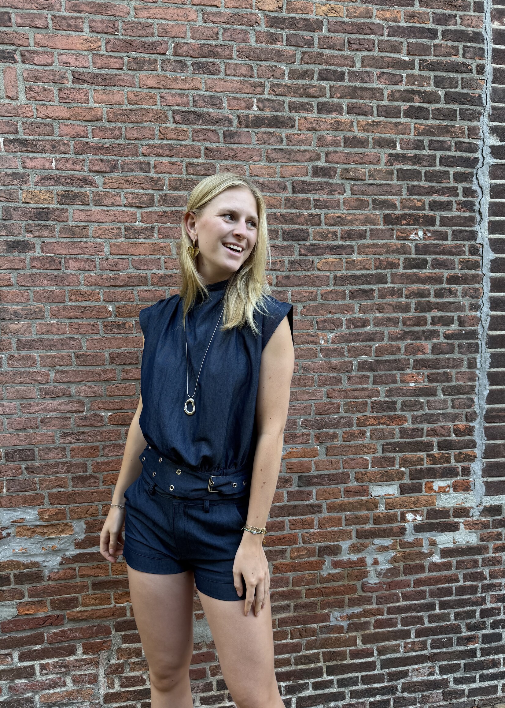 Flo Boutique Short Bobbie Dark Blue